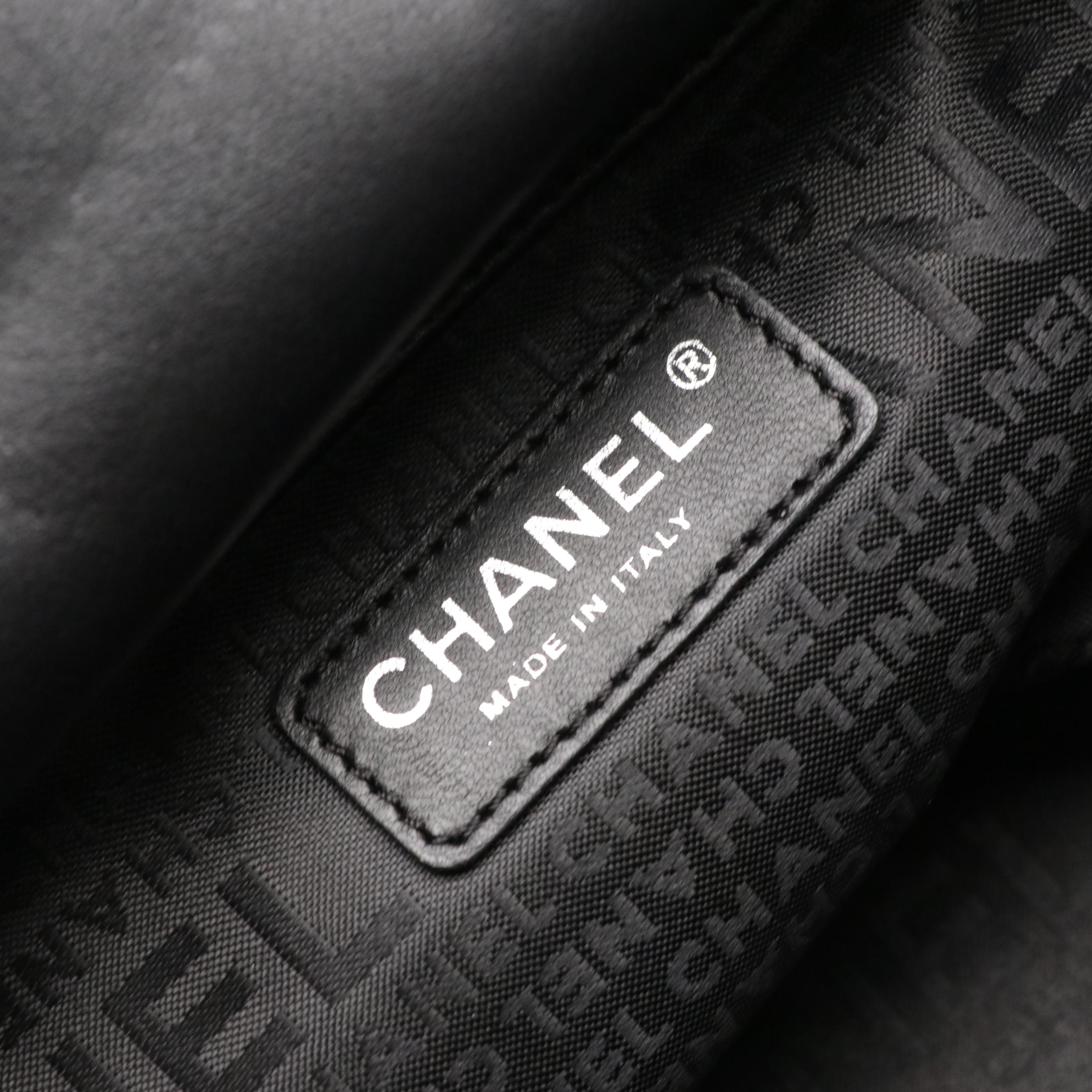 Chanel Camellia No. 5 Shoulder Bag in Chocolate Bar Quilted and Patent Leather