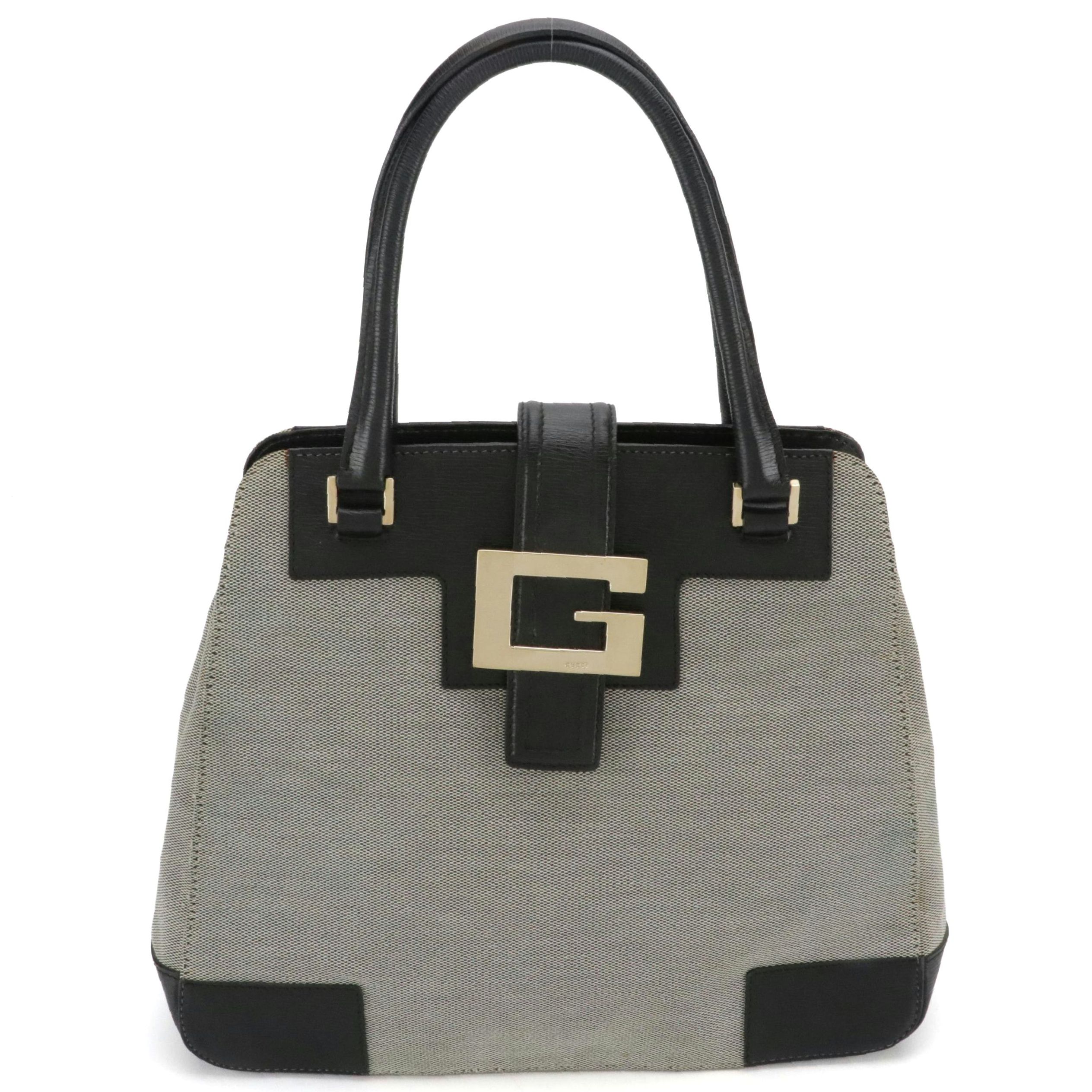 Gucci Single G Handbag in Canvas and Leather