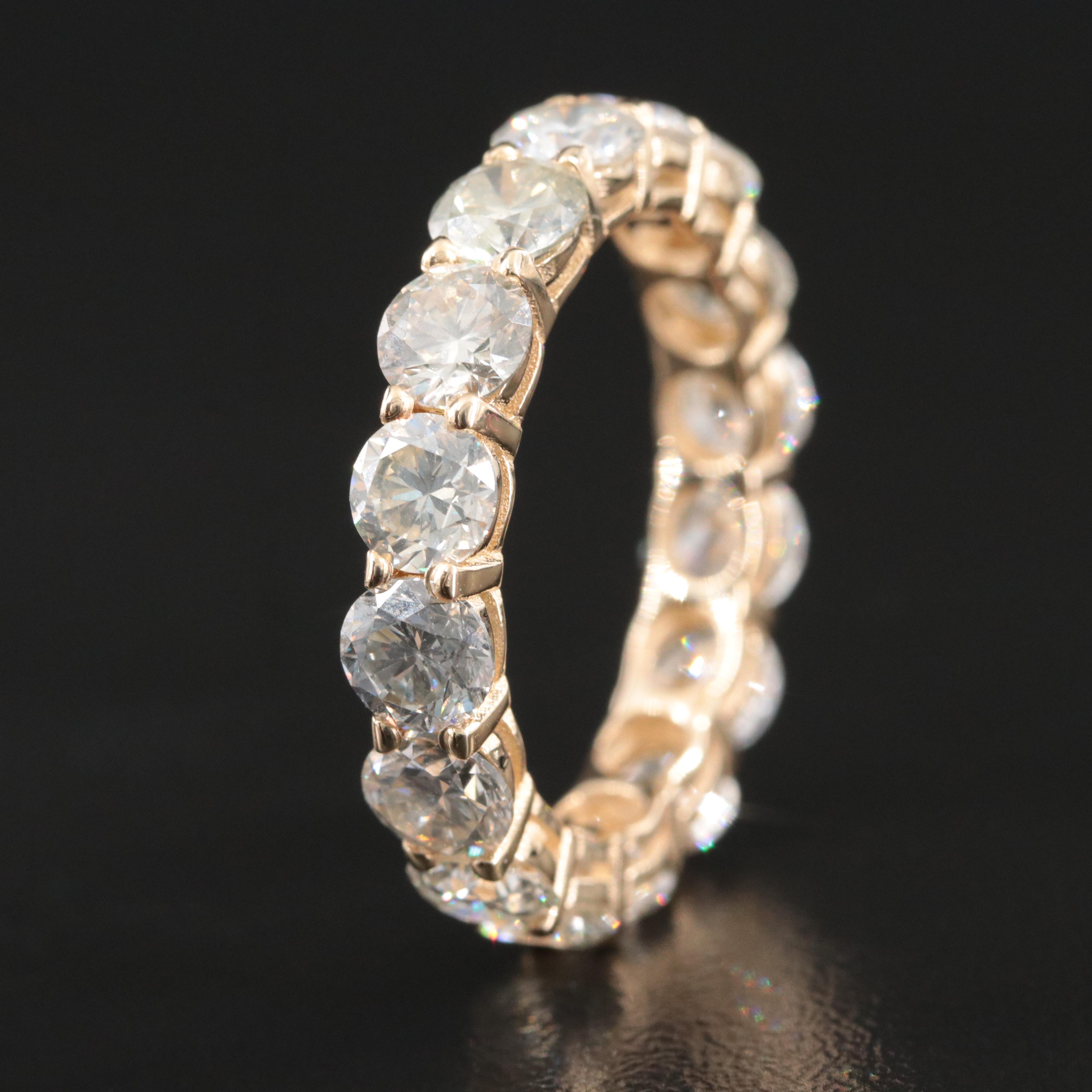 14K 5.40 CTW Diamond Fancy Eternity Band with IGI Jewelry Report