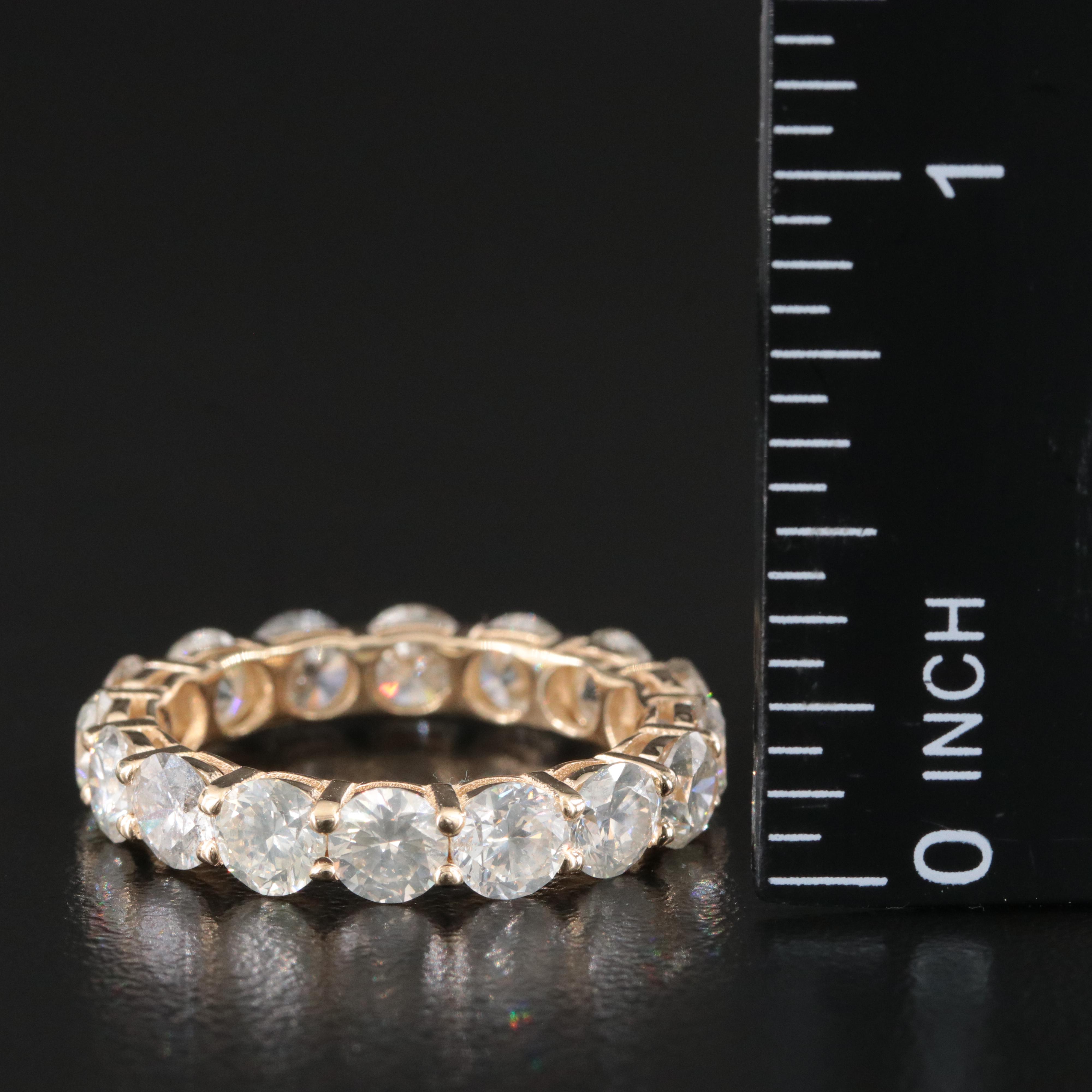 14K 5.40 CTW Diamond Fancy Eternity Band with IGI Jewelry Report