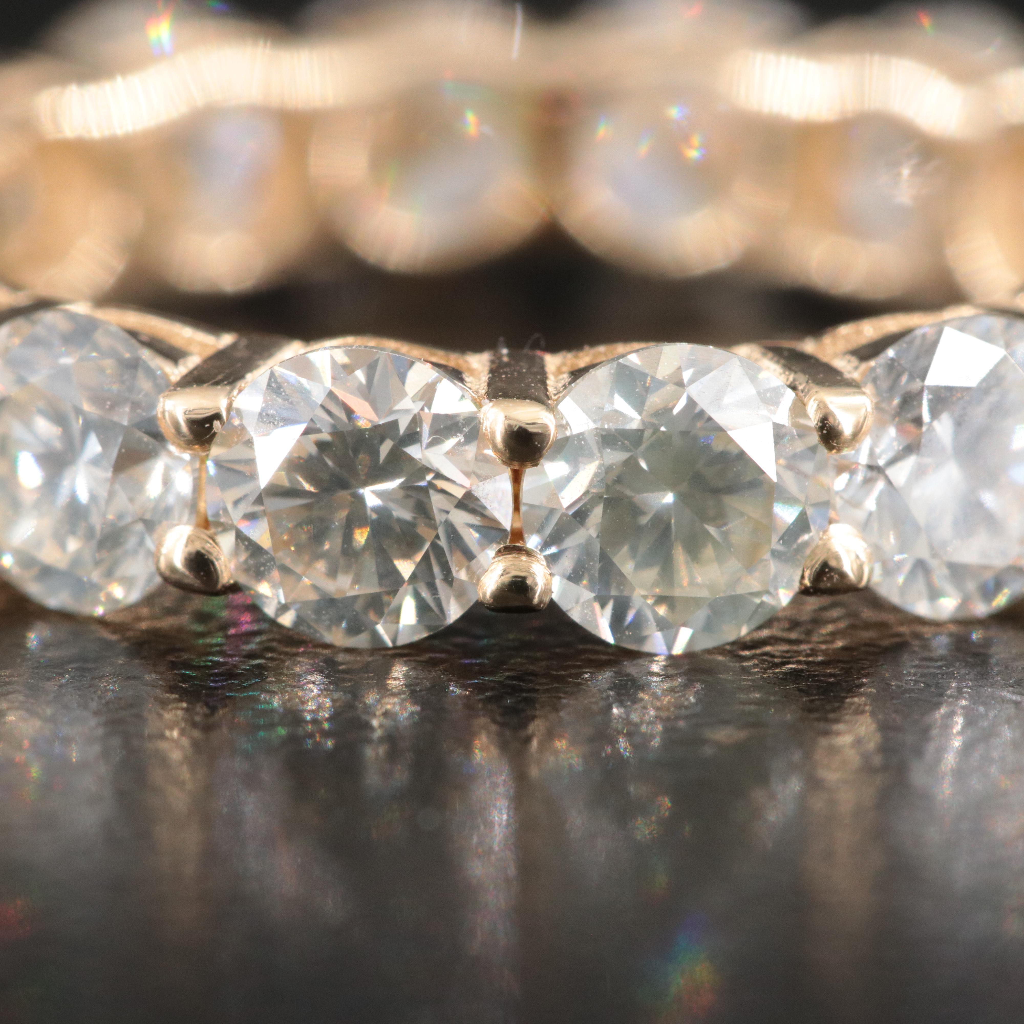 14K 5.40 CTW Diamond Fancy Eternity Band with IGI Jewelry Report