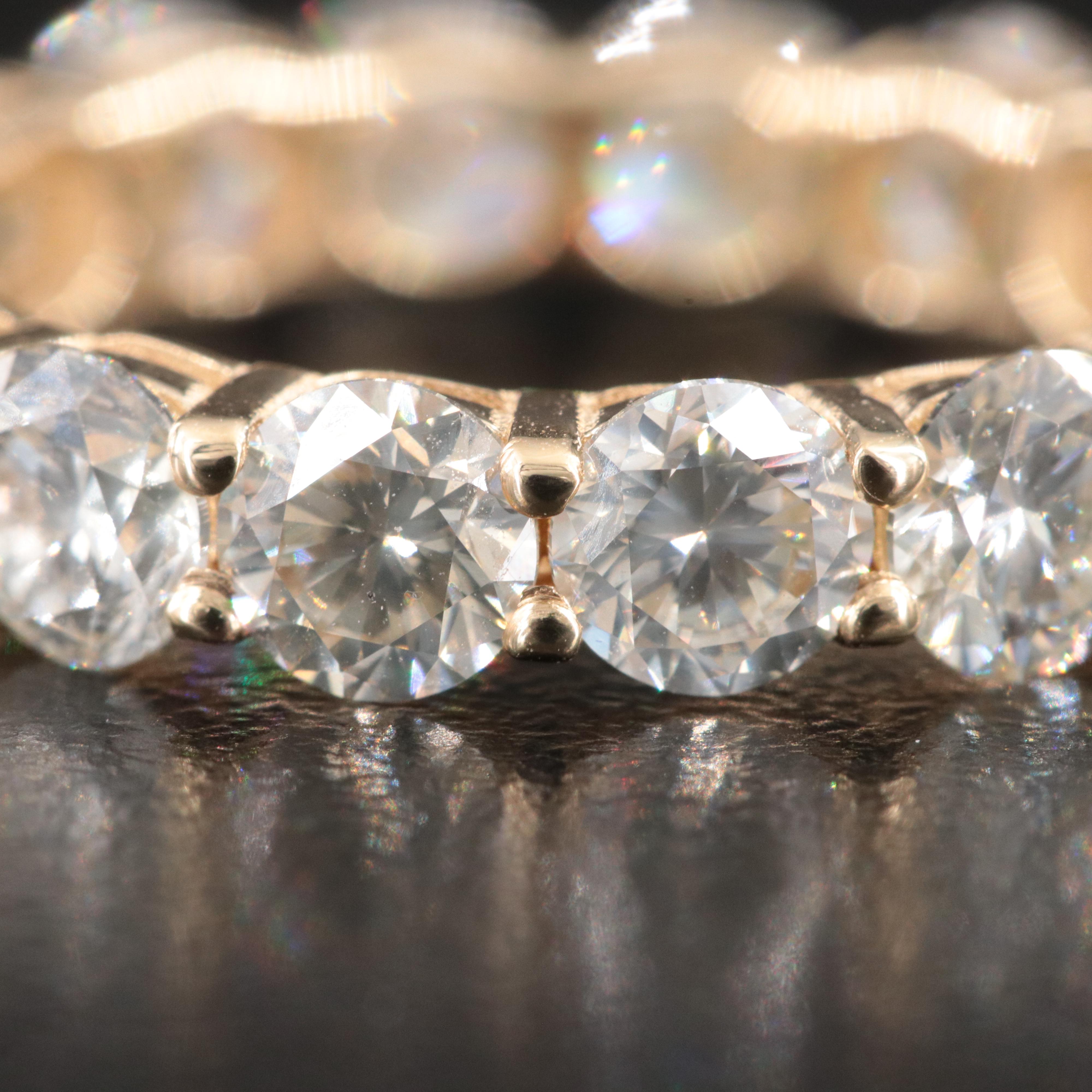 14K 5.40 CTW Diamond Fancy Eternity Band with IGI Jewelry Report