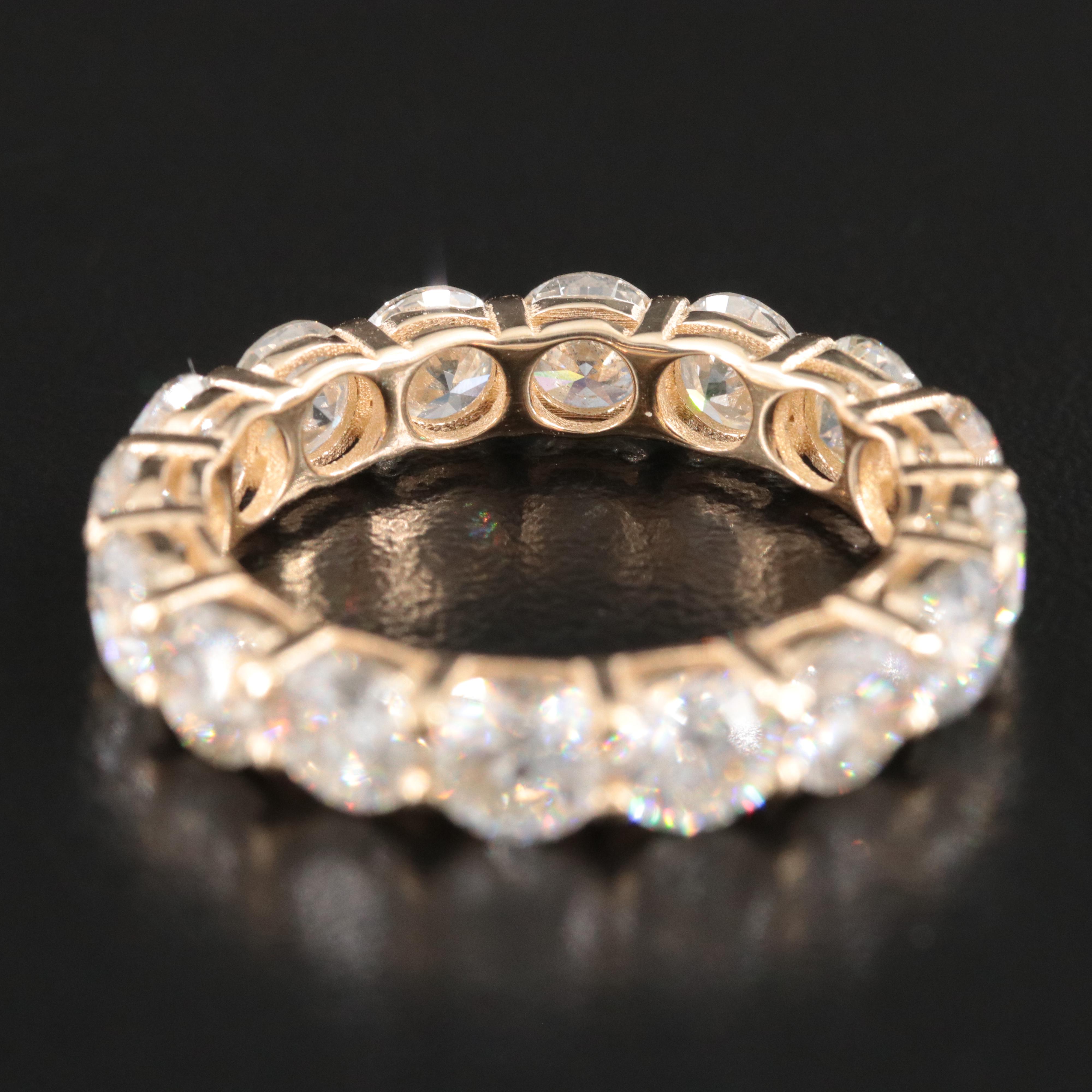14K 5.40 CTW Diamond Fancy Eternity Band with IGI Jewelry Report
