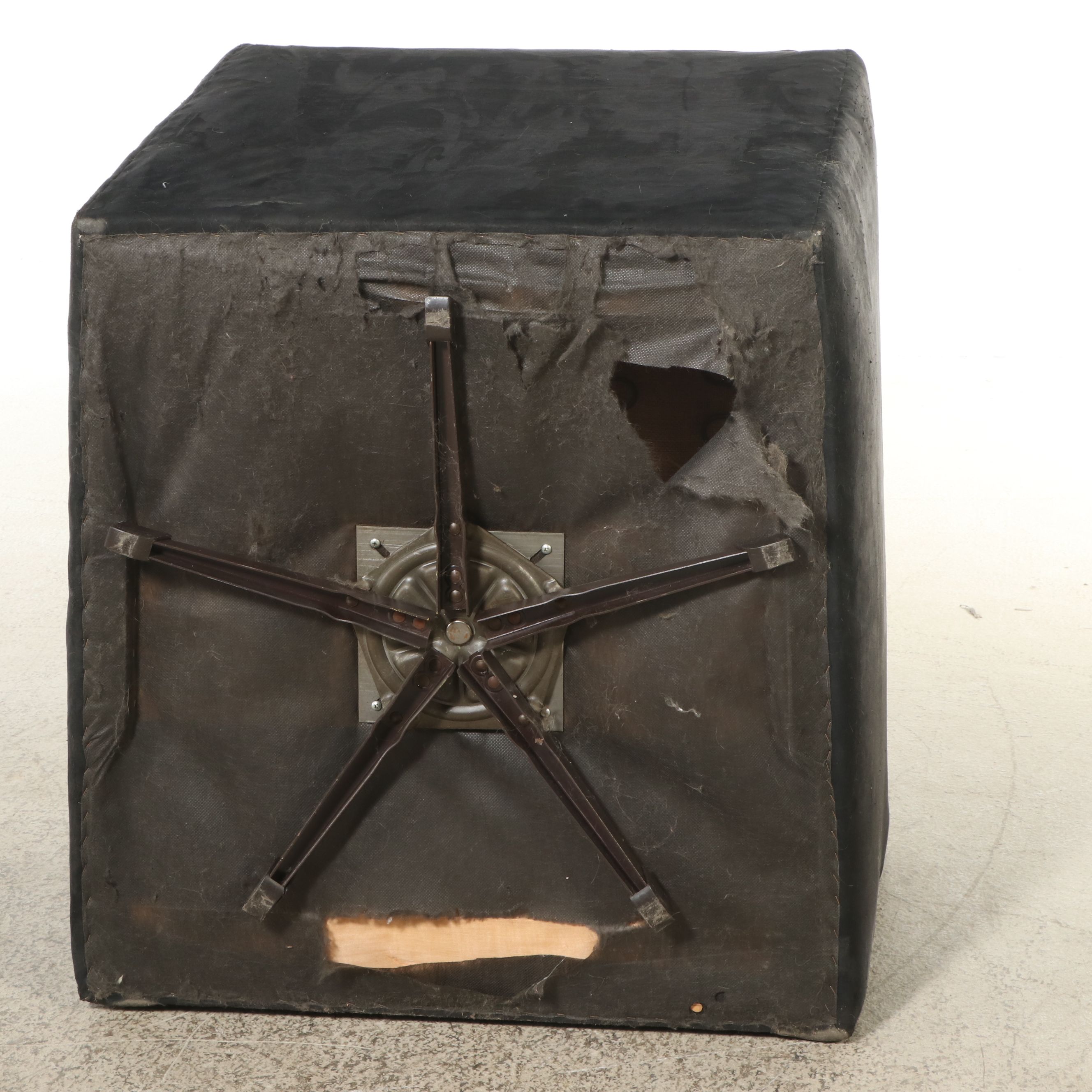 Pair of Modern Black Upholstered Swivel Armchairs