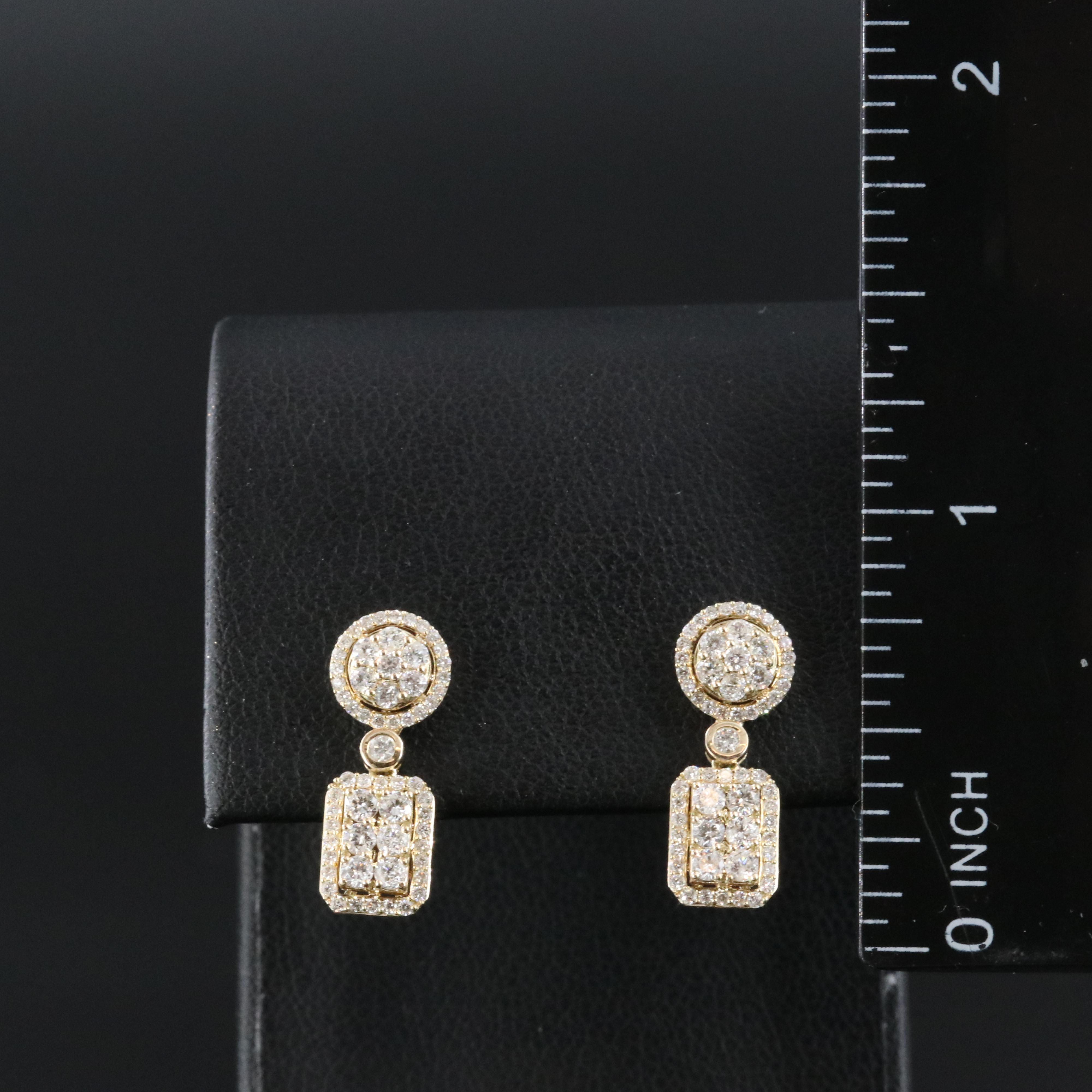 14K 0.90 CTW Diamond Drop Earrings