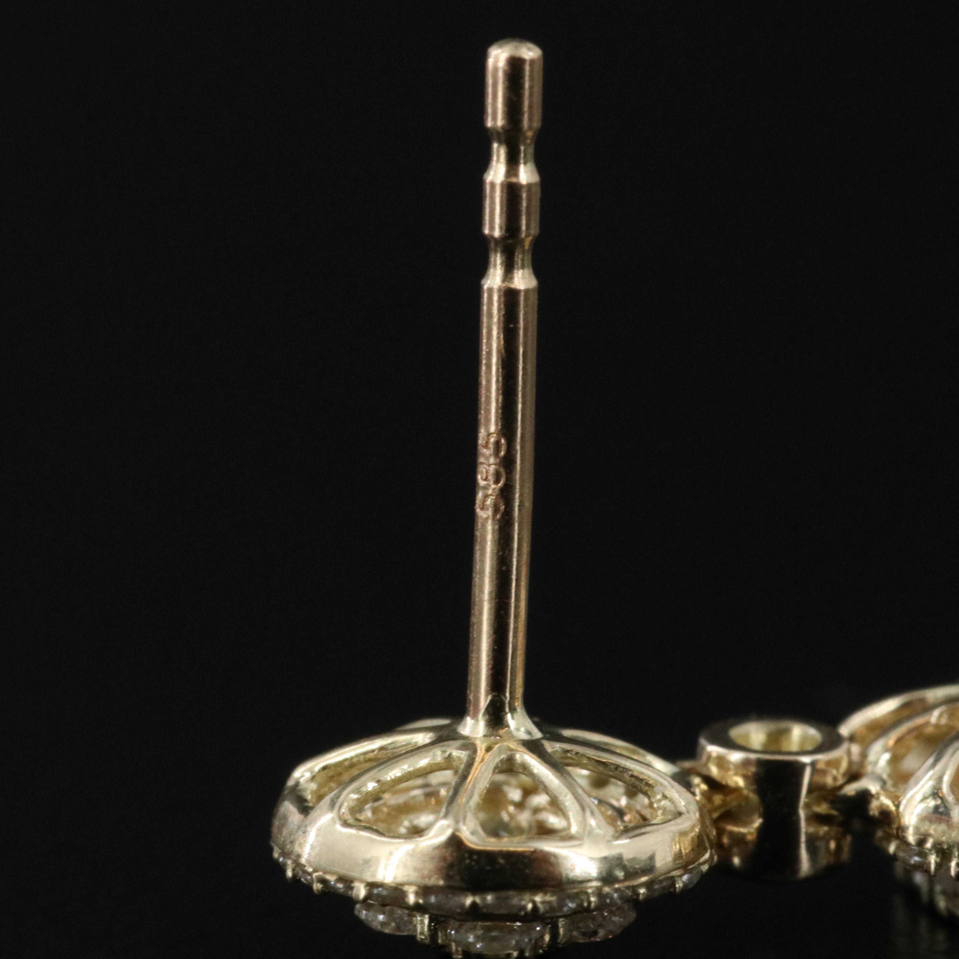 14K 0.90 CTW Diamond Drop Earrings