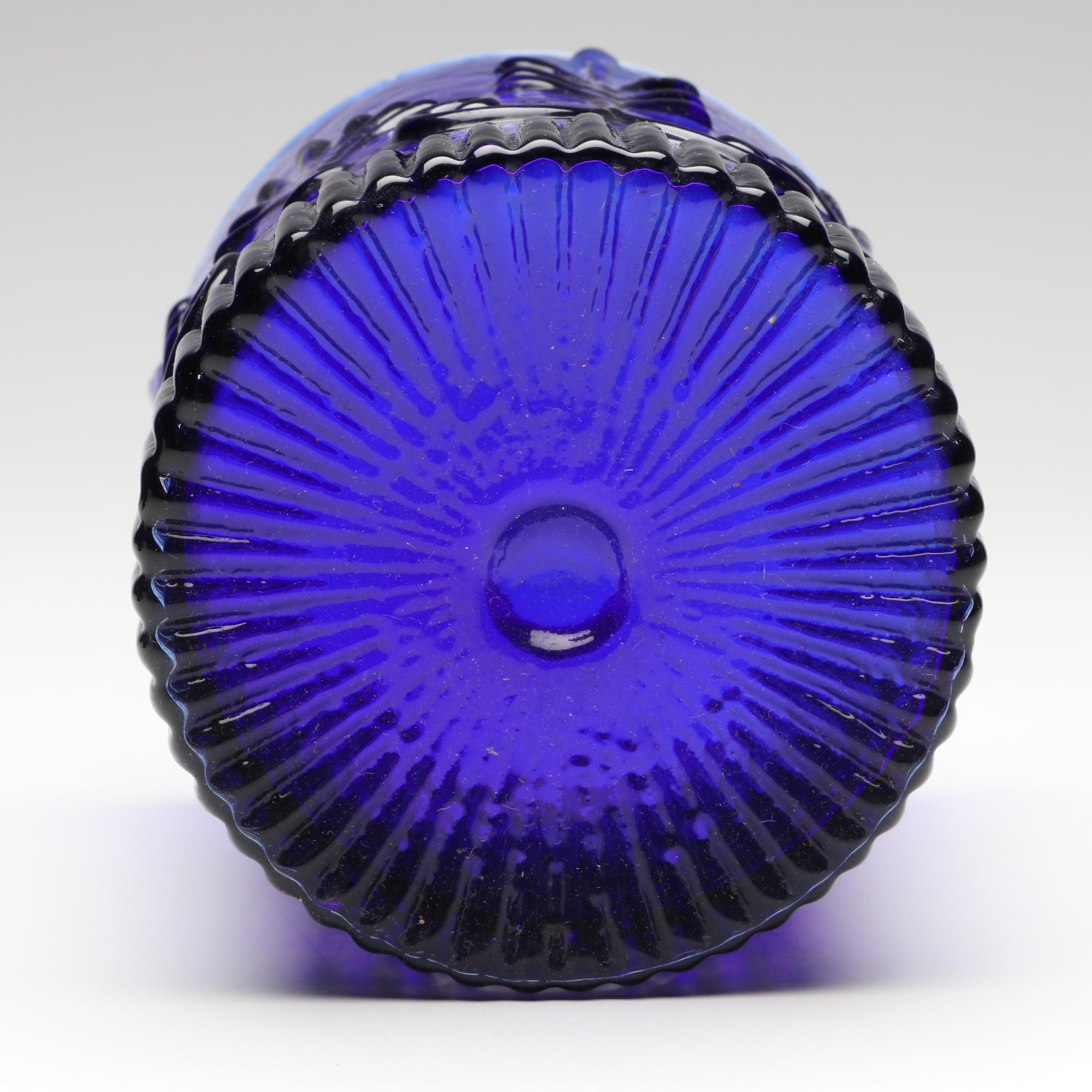 Hazel Atlas Cobalt Measuring Cup with Gibson Cruet and Other Table Accessories