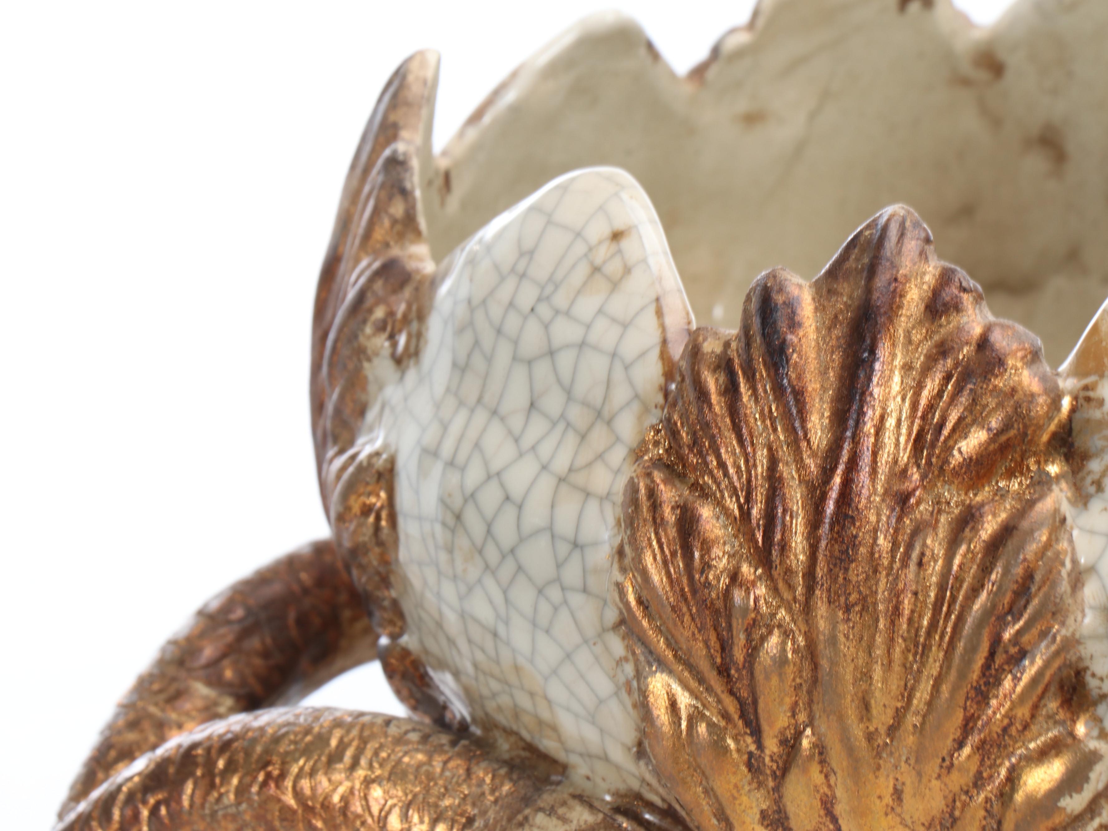 Rococo Style Porcelain Handled Vase Pair