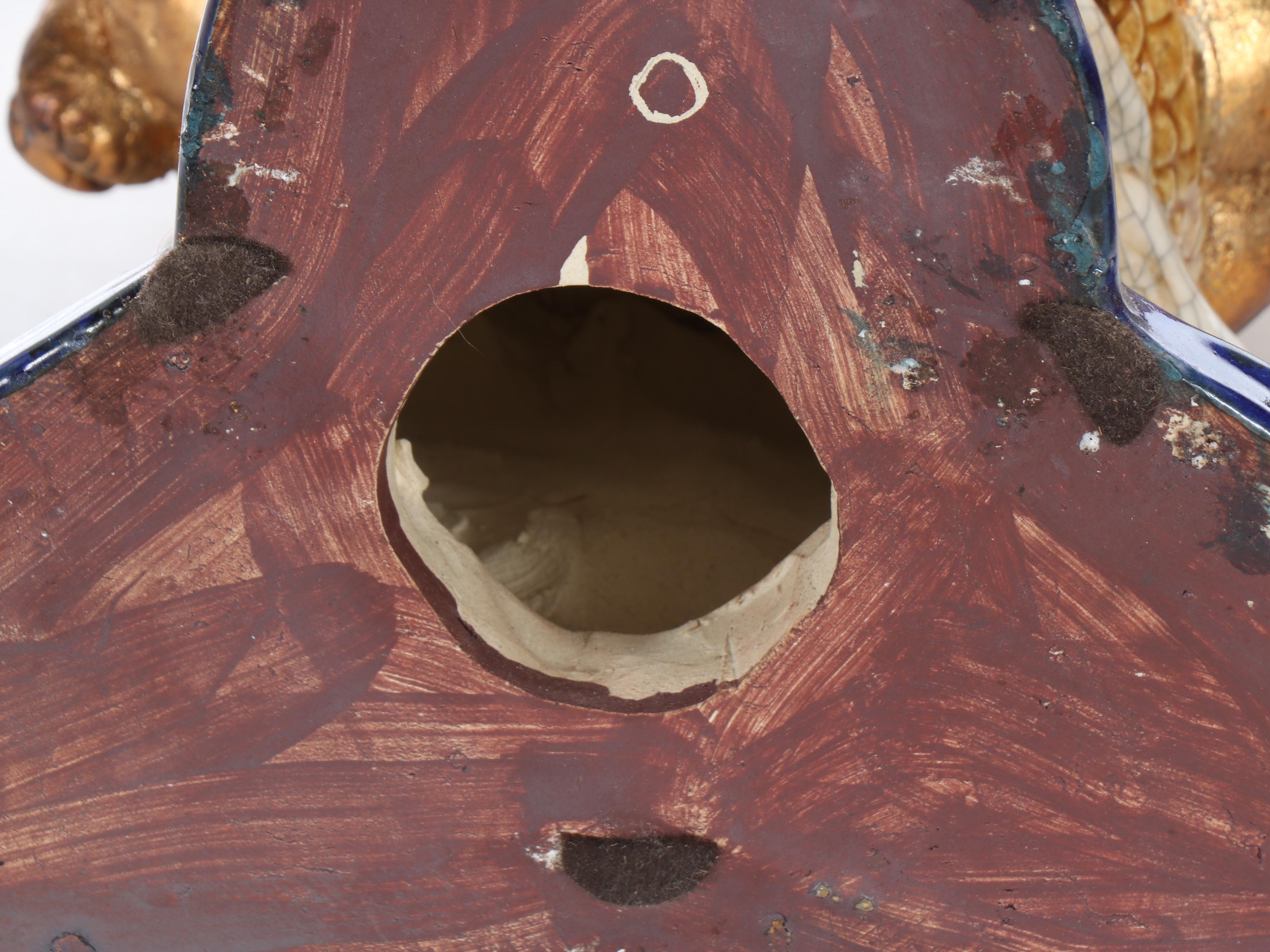 Rococo Style Porcelain Handled Vase Pair