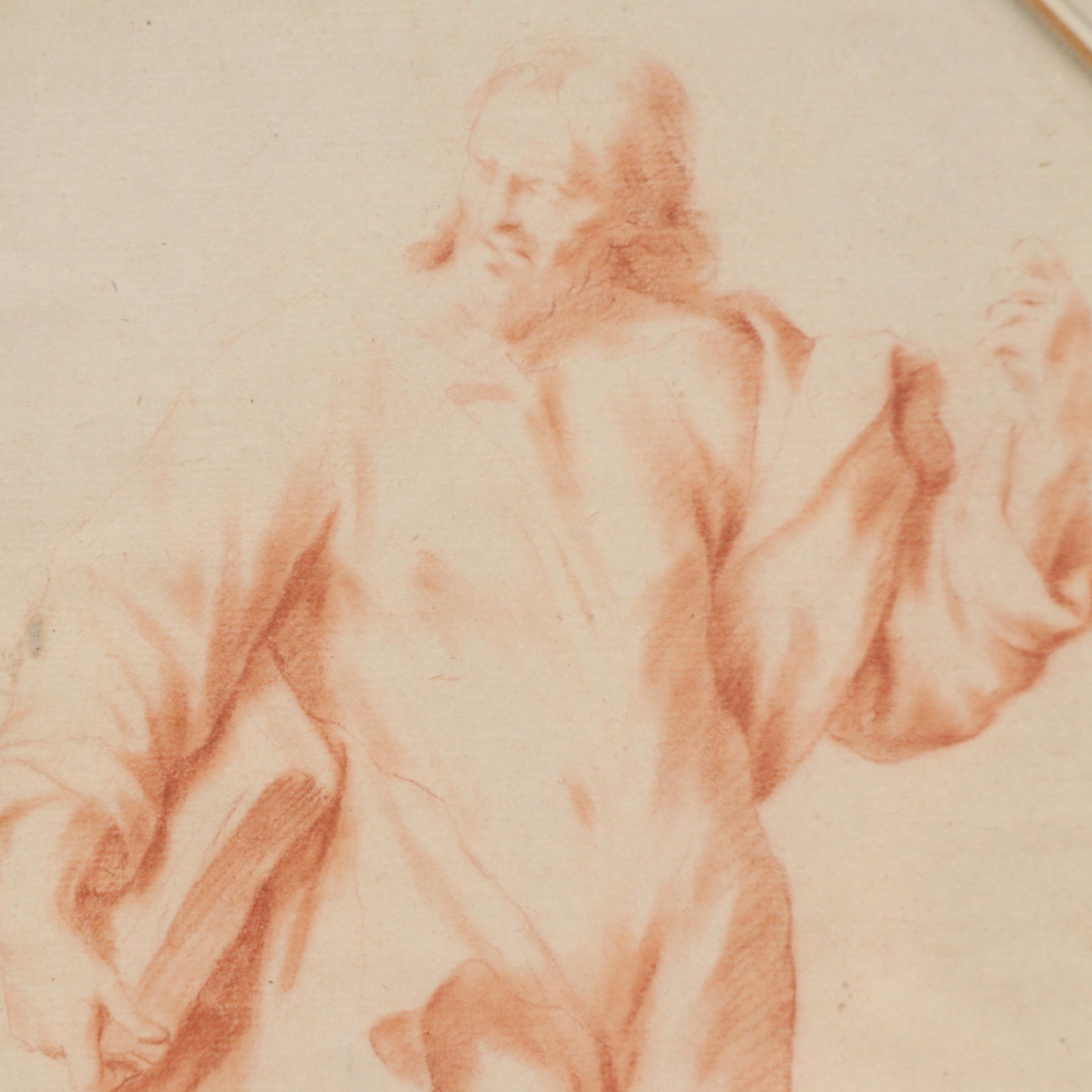 Attributed to Pietro Liberi Red Chalk Drawing "San Giacomo"