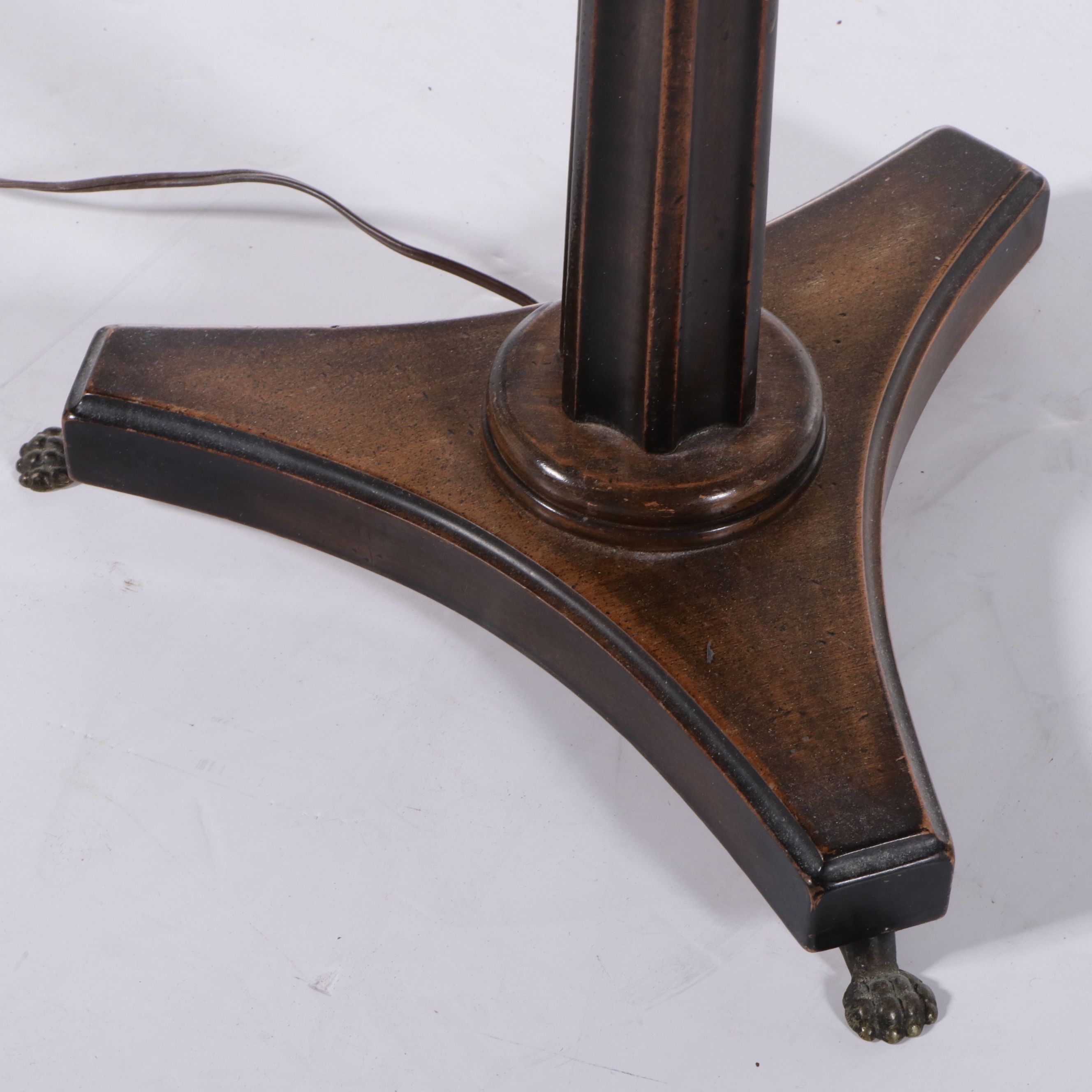 Frederick Cooper Table Floor Lamp with Black Paper Shade, Late 20th C.