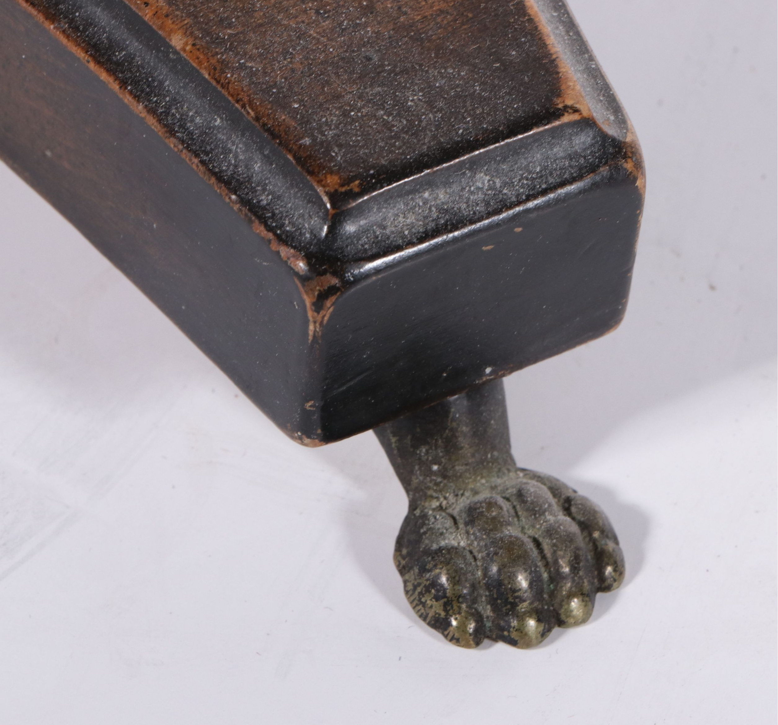 Frederick Cooper Table Floor Lamp with Black Paper Shade, Late 20th C.