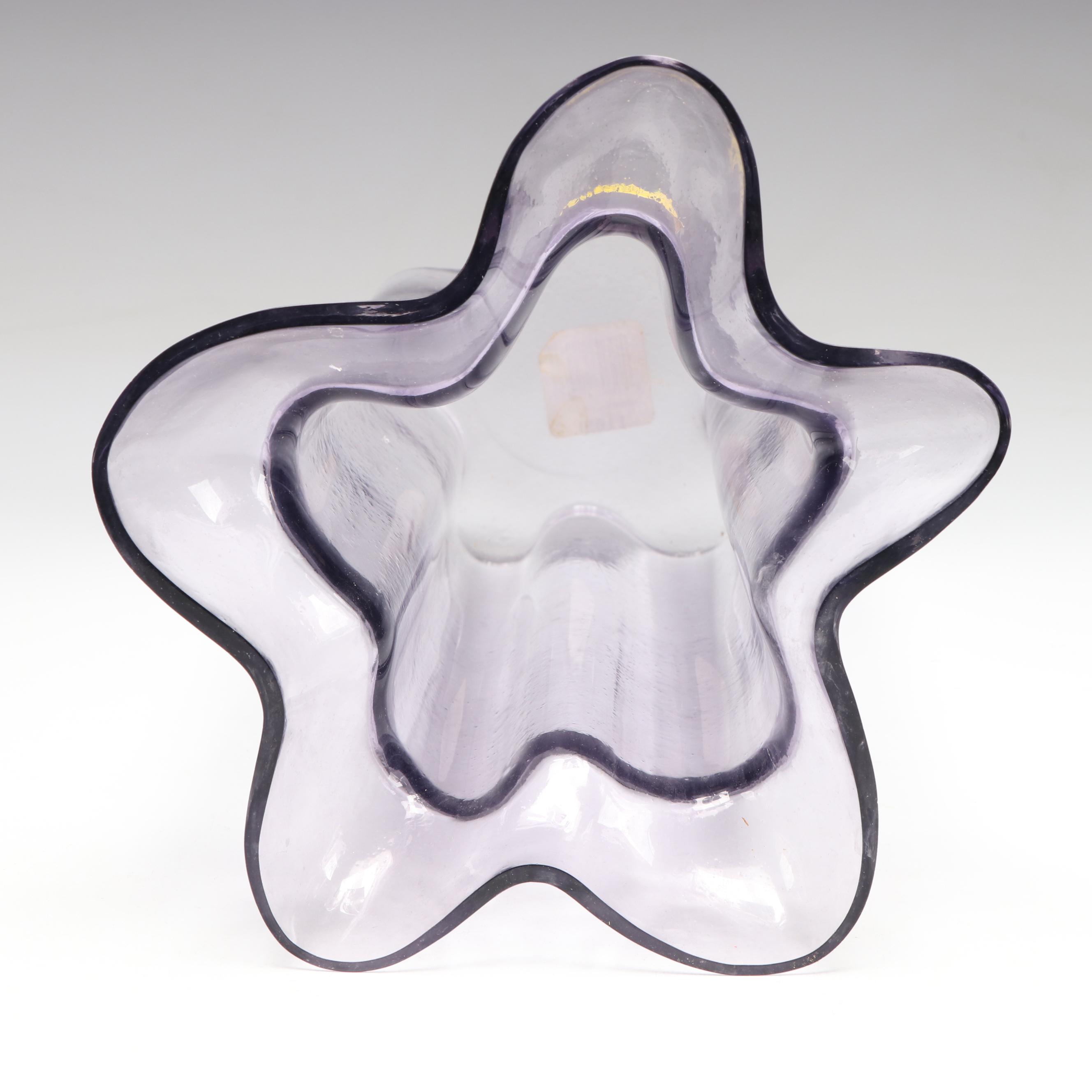 Pilgrim Vase with Cranberry Glass Wine Glasses and Frosted Glass Pear Box