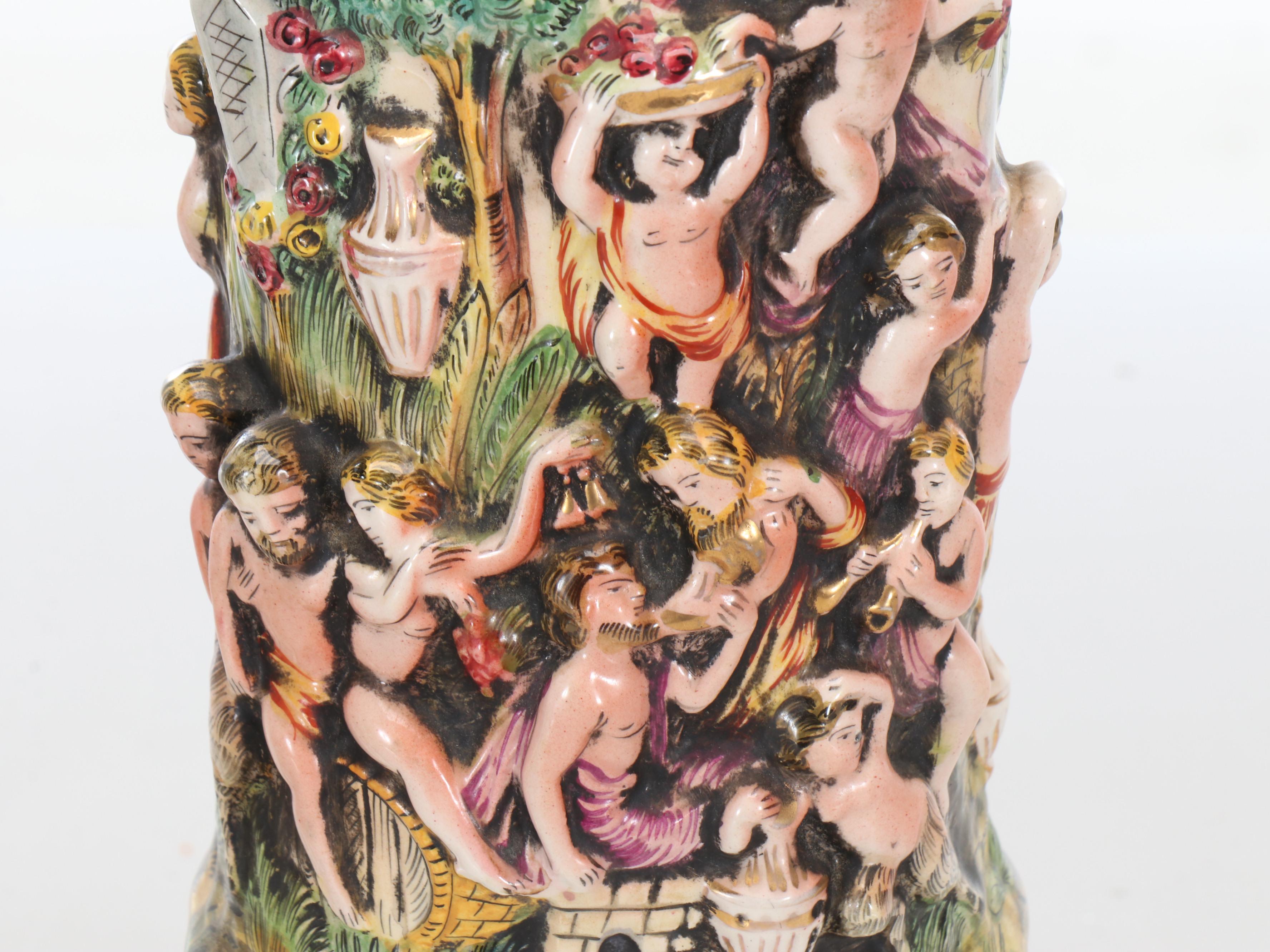 Neoclassical Style Porcelain Table Lamp Pair