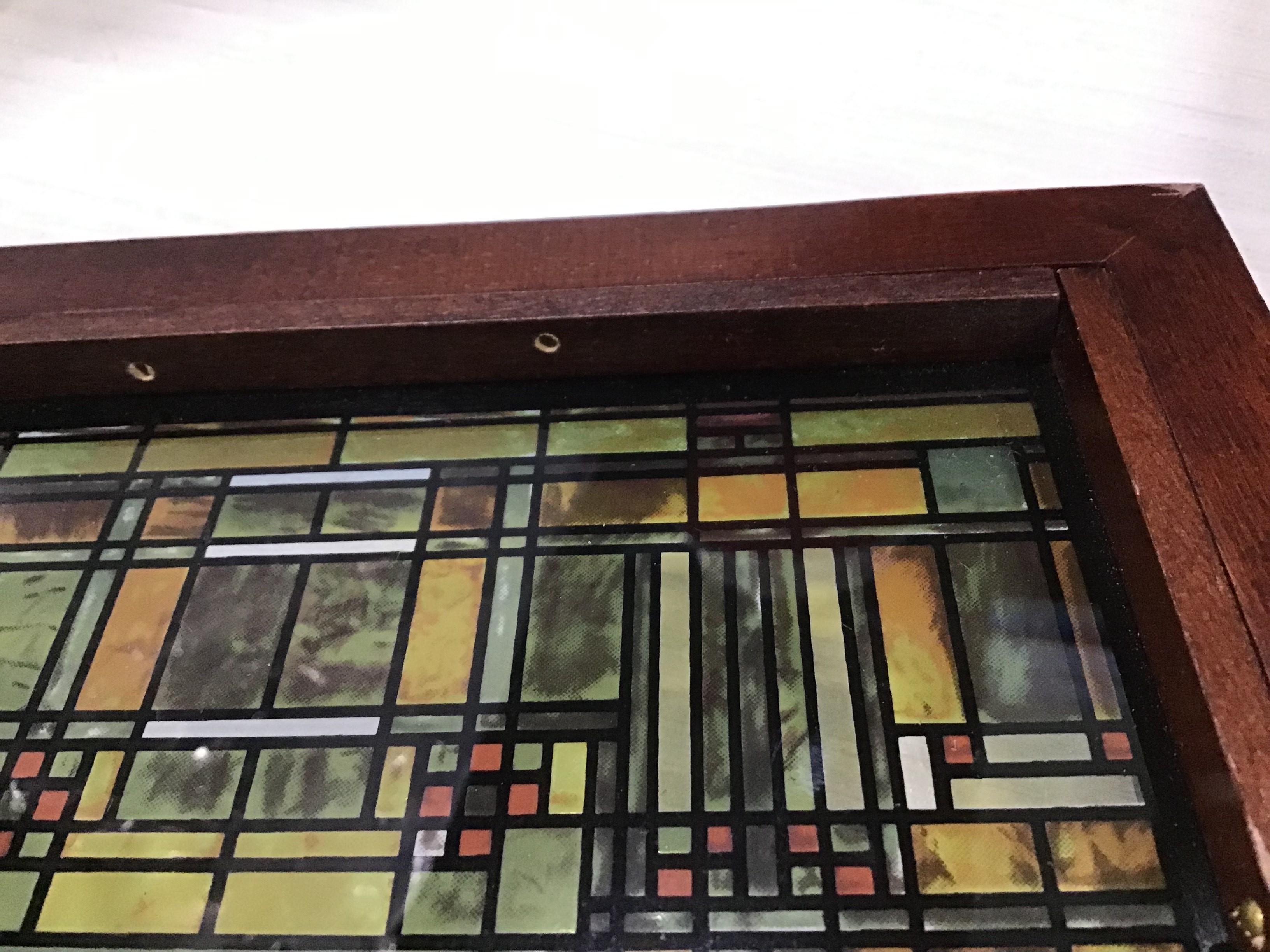 Frank Lloyd Wright Foundation Replica Print Stained Acrylic Glass Panel