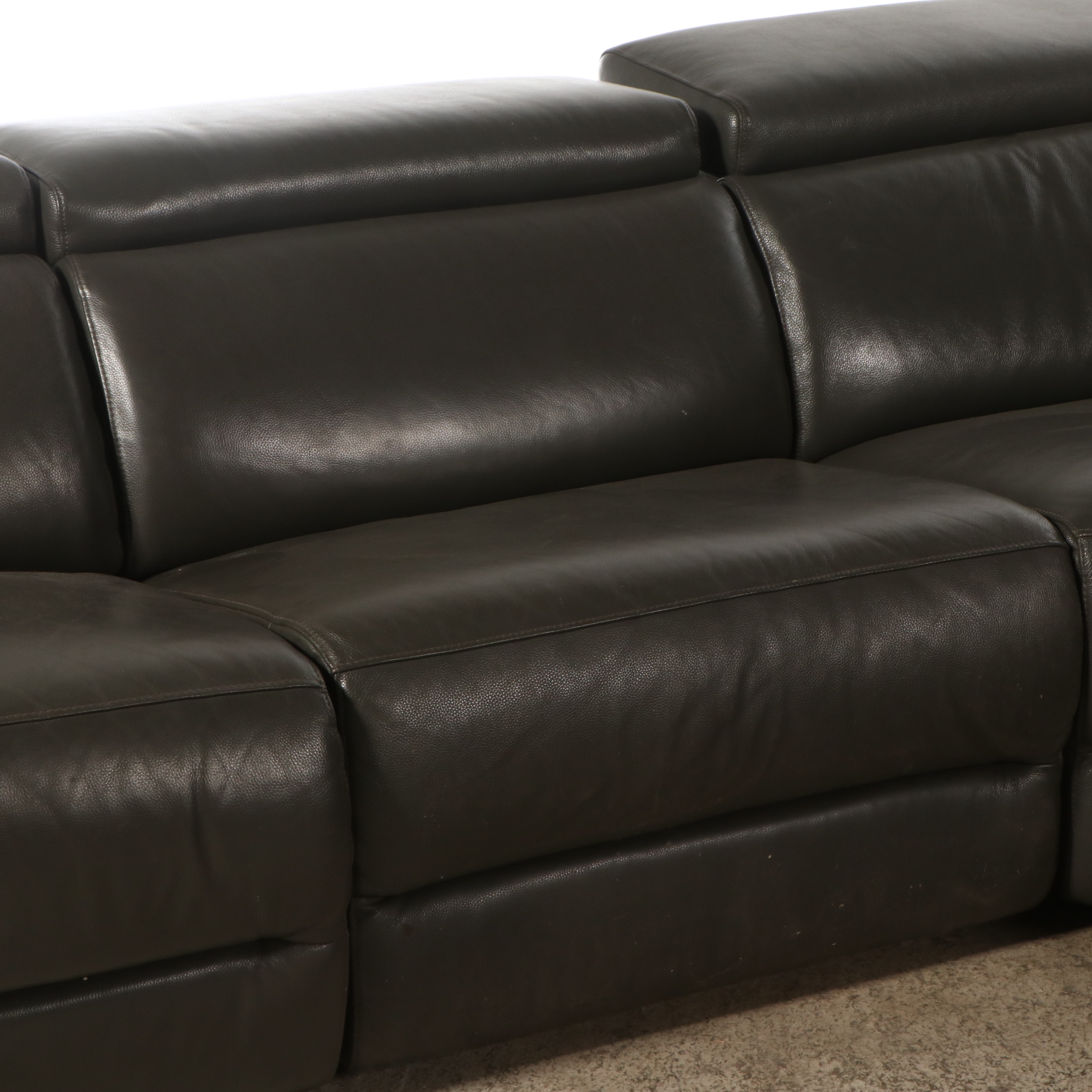 Jason Furniture Contemporary  Faux Leather Sectional Sofa