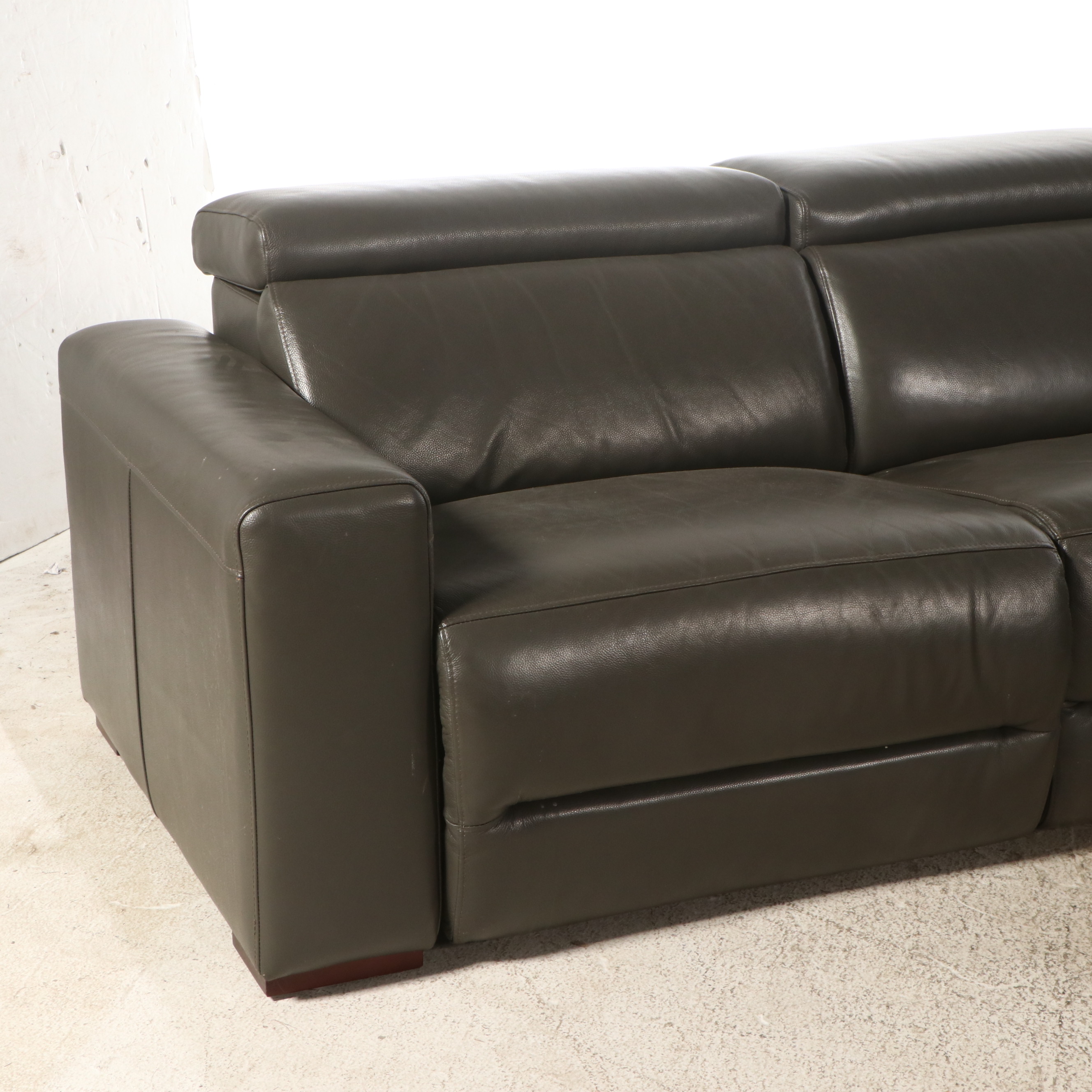 Jason Furniture Contemporary  Faux Leather Sectional Sofa