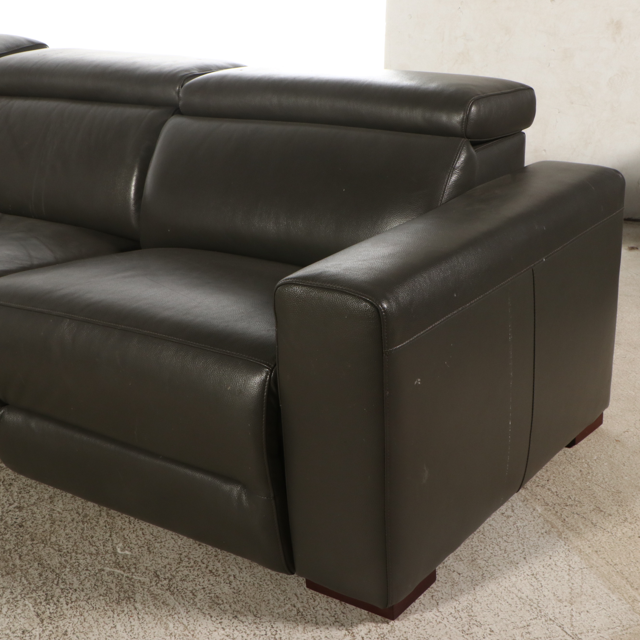 Jason Furniture Contemporary  Faux Leather Sectional Sofa