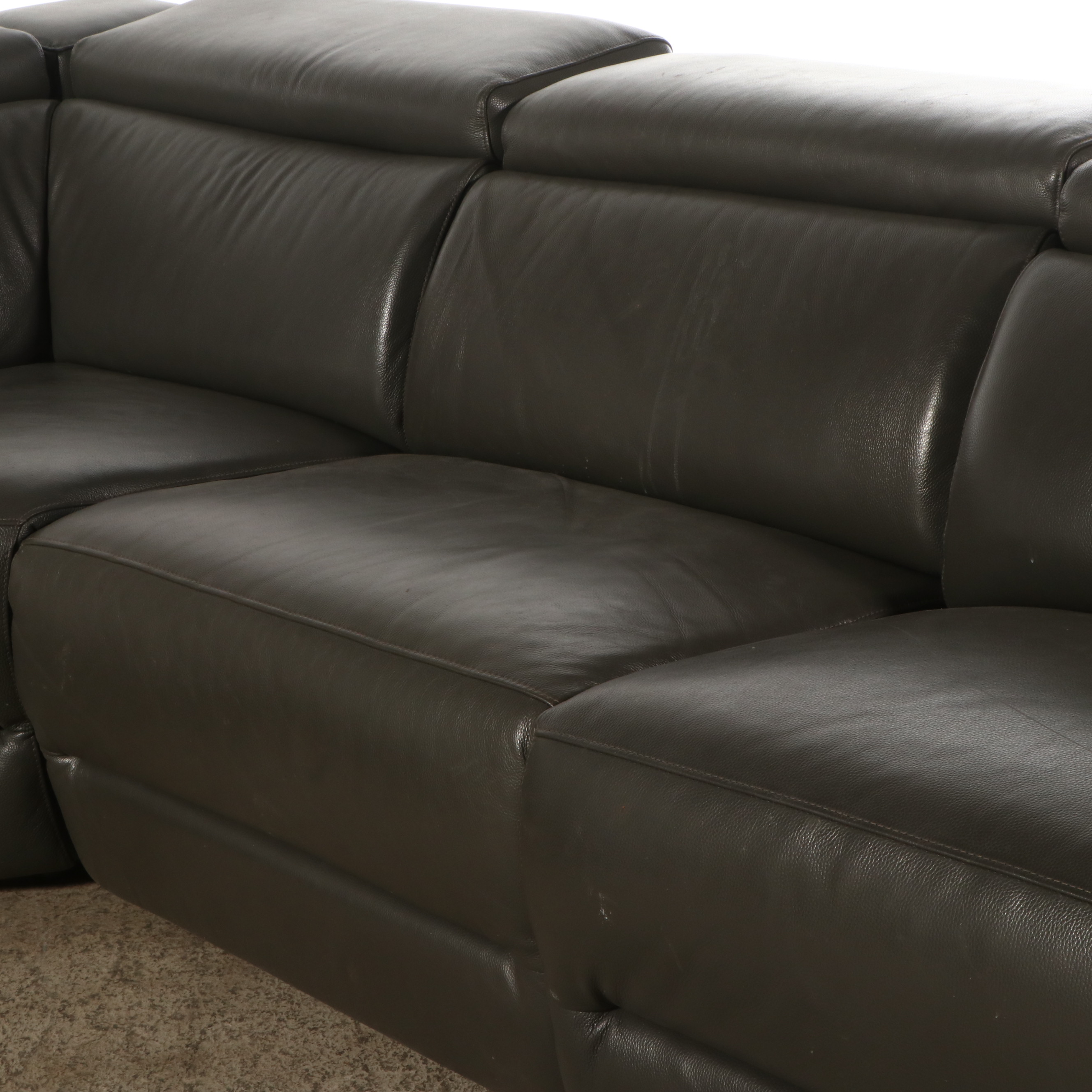 Jason Furniture Contemporary  Faux Leather Sectional Sofa