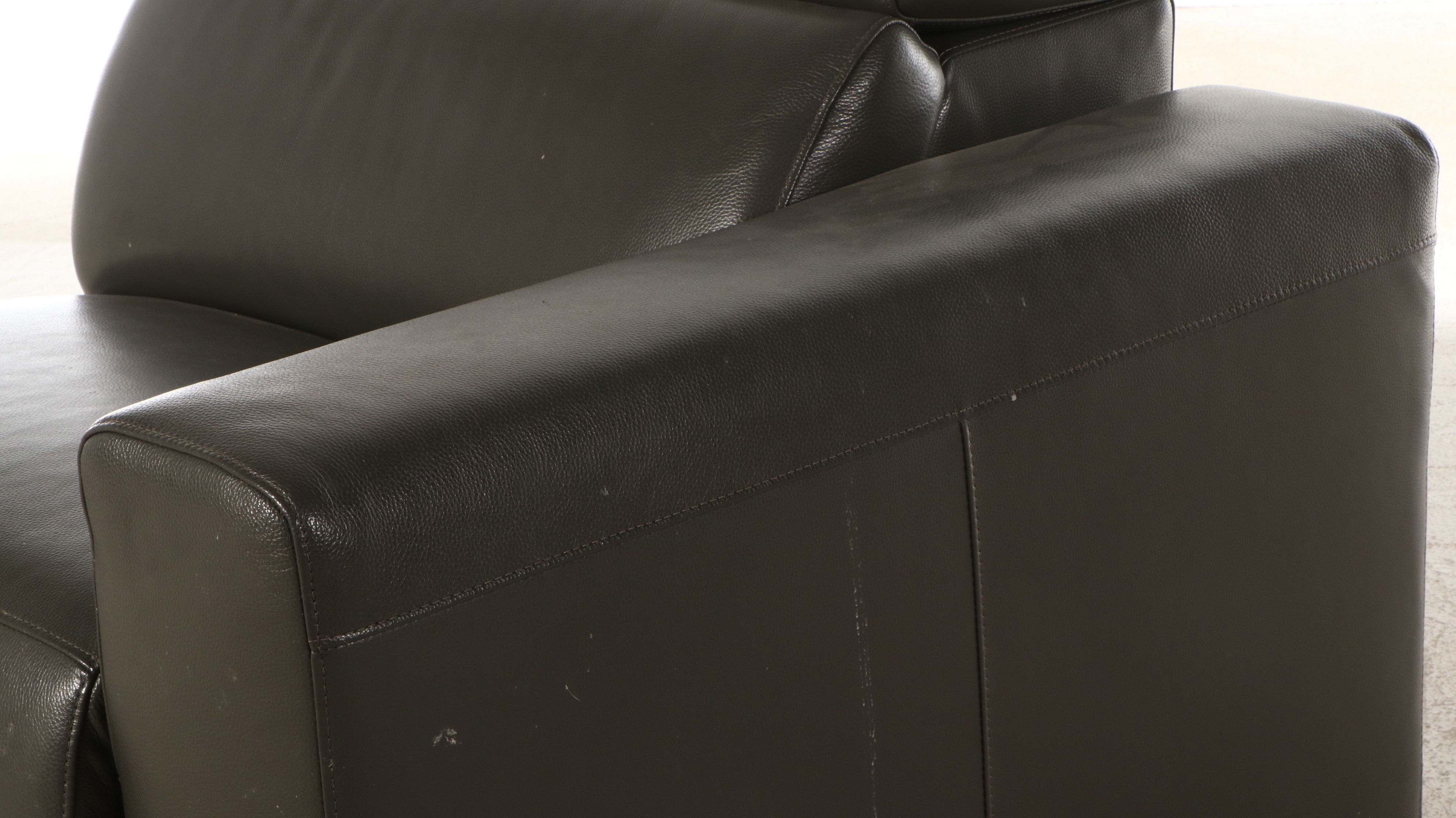 Jason Furniture Contemporary  Faux Leather Sectional Sofa