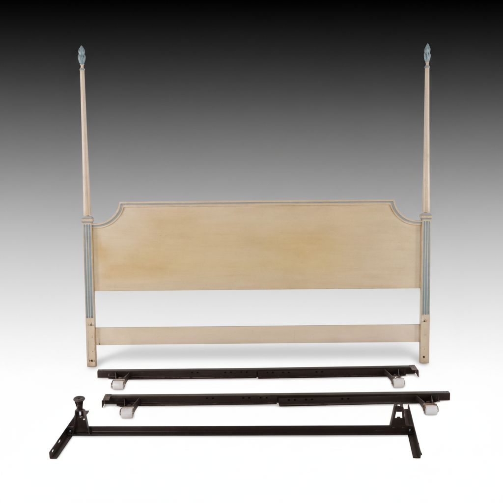 French Provincial Style Painted Wood Headboard, Mid to Late 20th Century