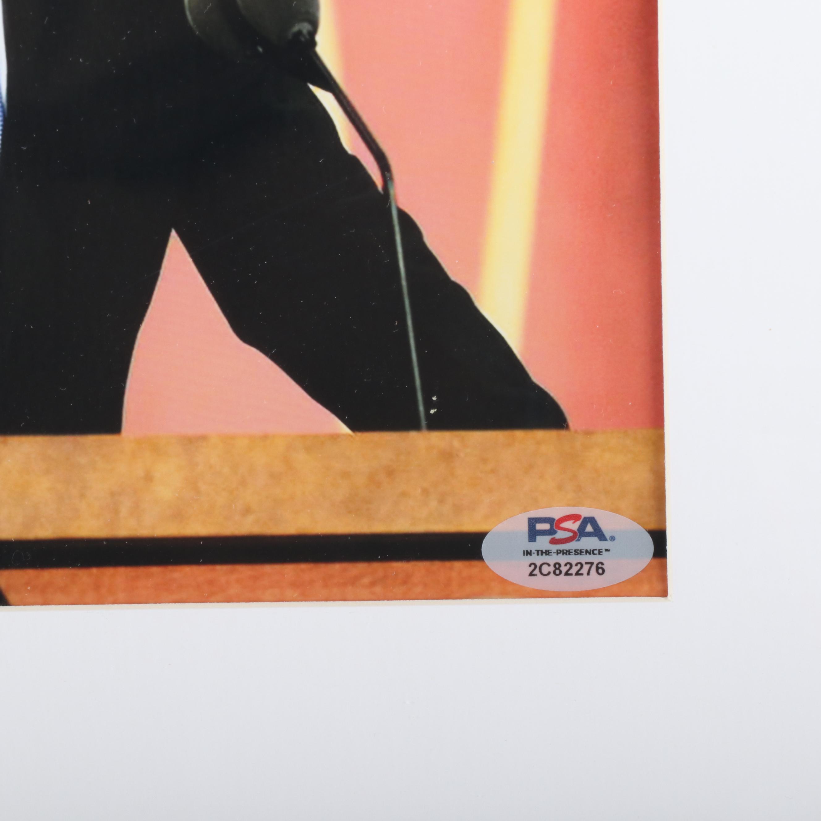 Chris Mullin Signed “HOF 2011” Basketball Print in Matted Frame, PSA