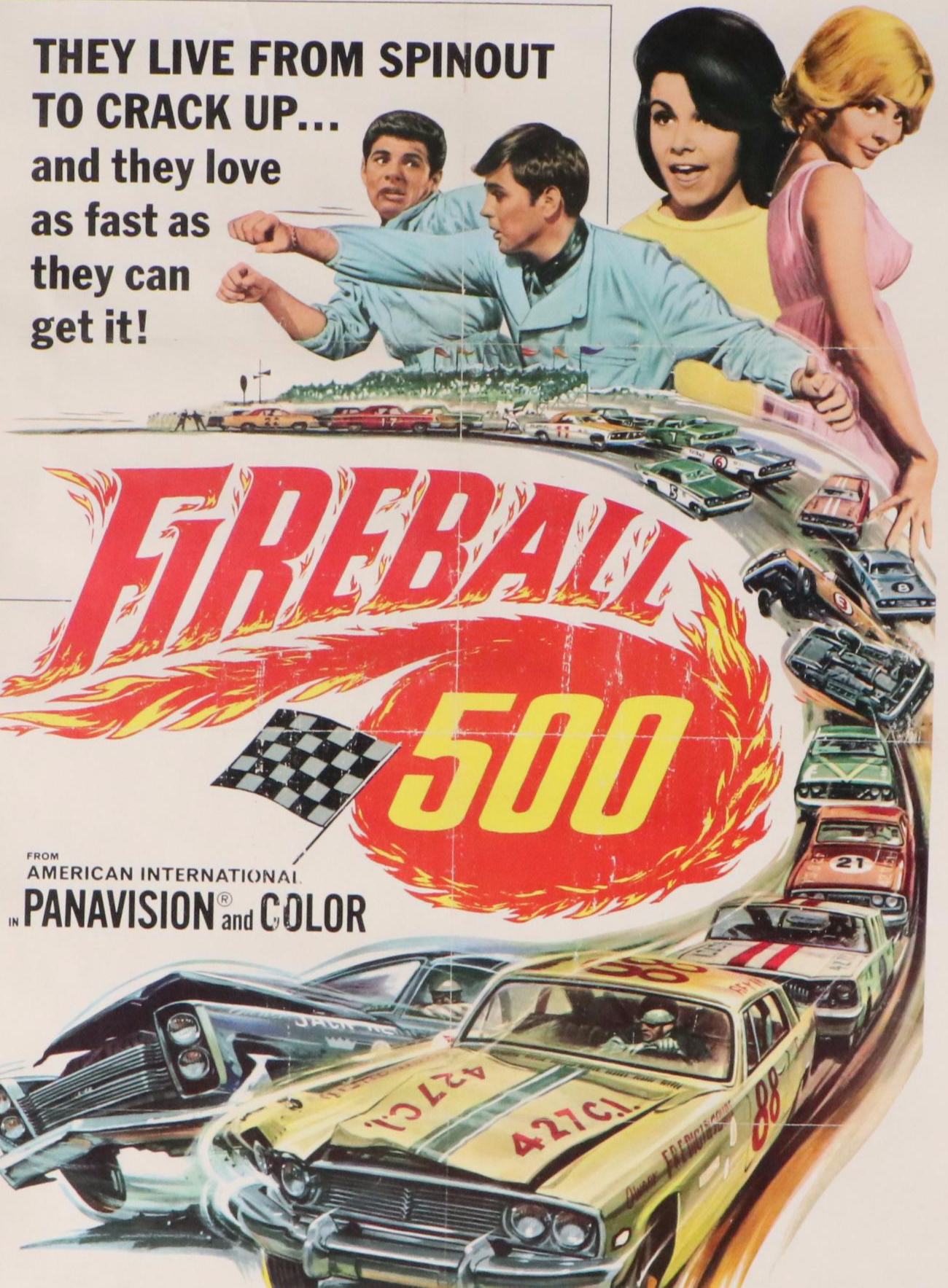 "Fireball 500" Offset Lithograph Movie Poster