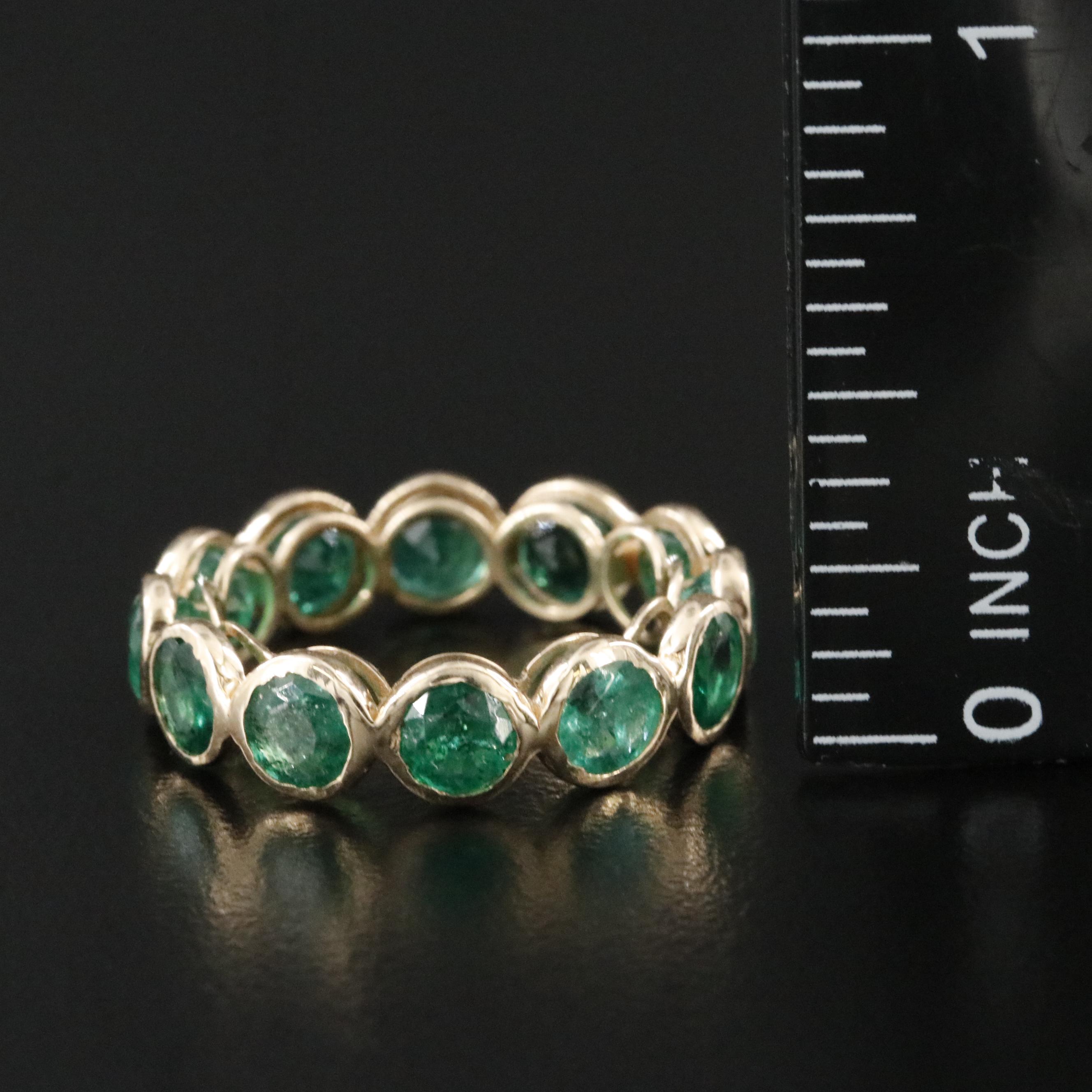 18K 5.03 CTW Emerald Eternity Ring