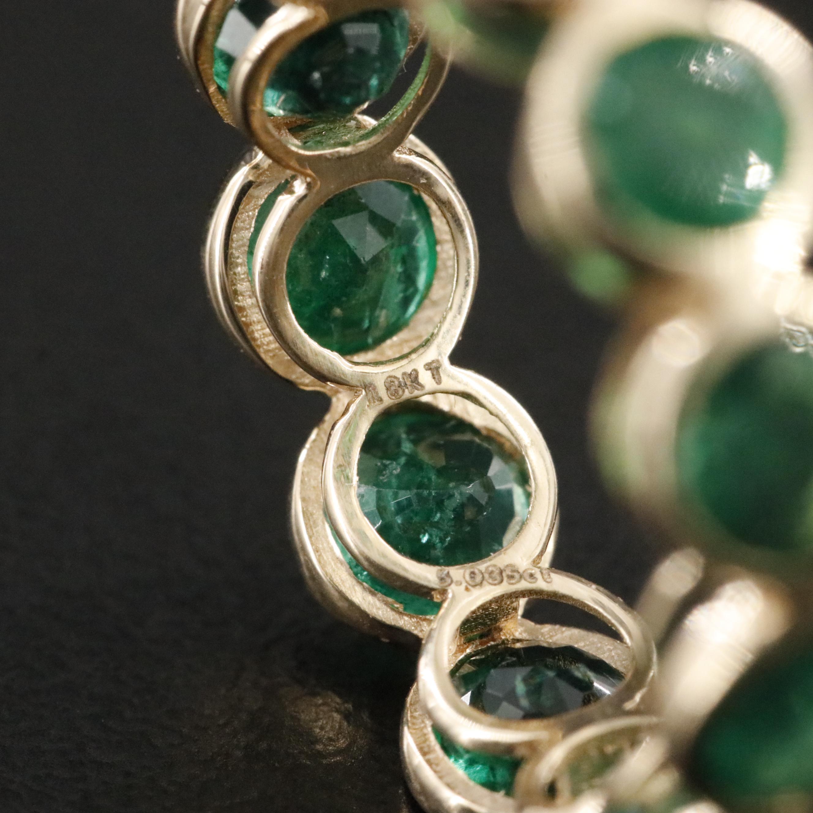 18K 5.03 CTW Emerald Eternity Ring