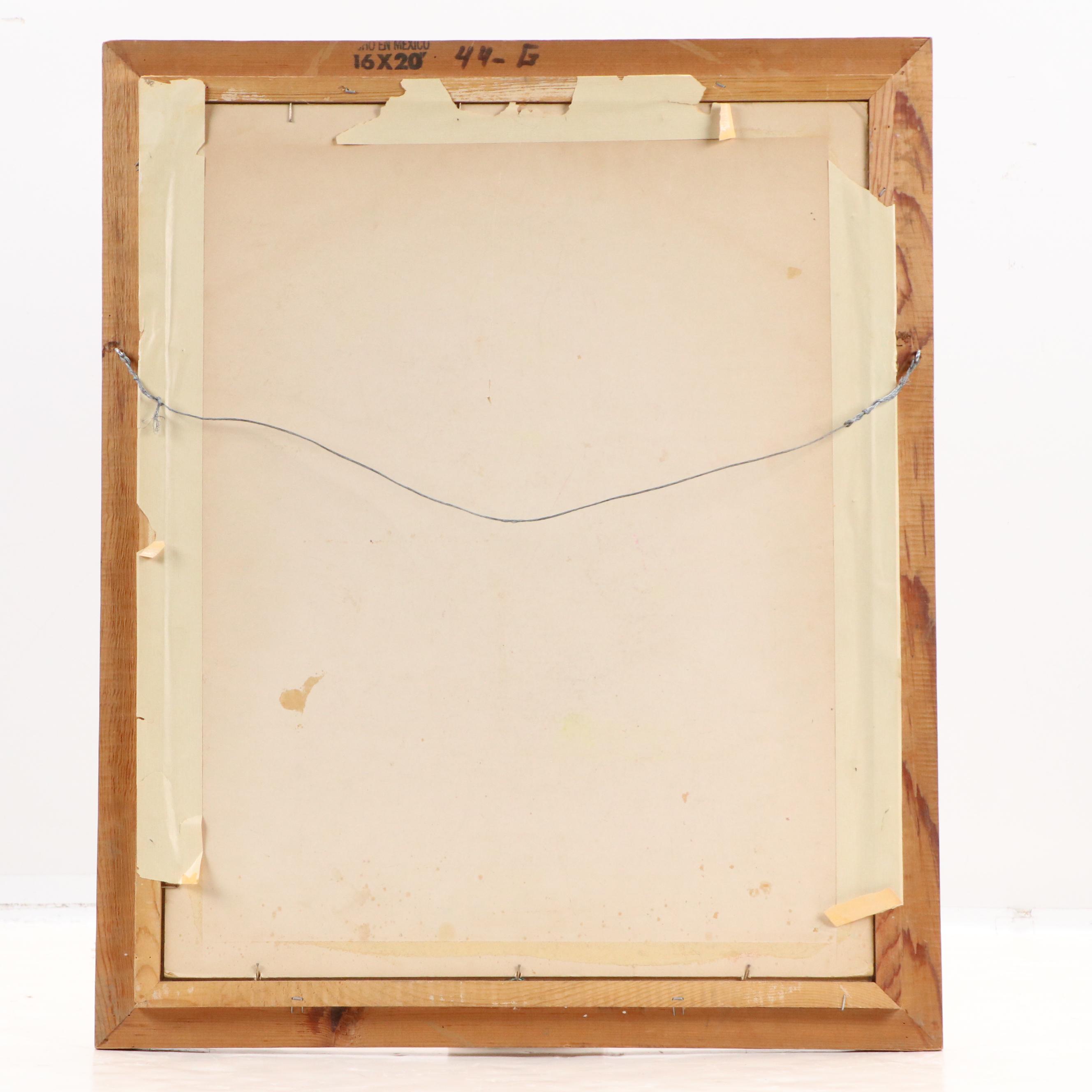 Mother and Child Gouache and Gold Leaf Painting on Silk Panel