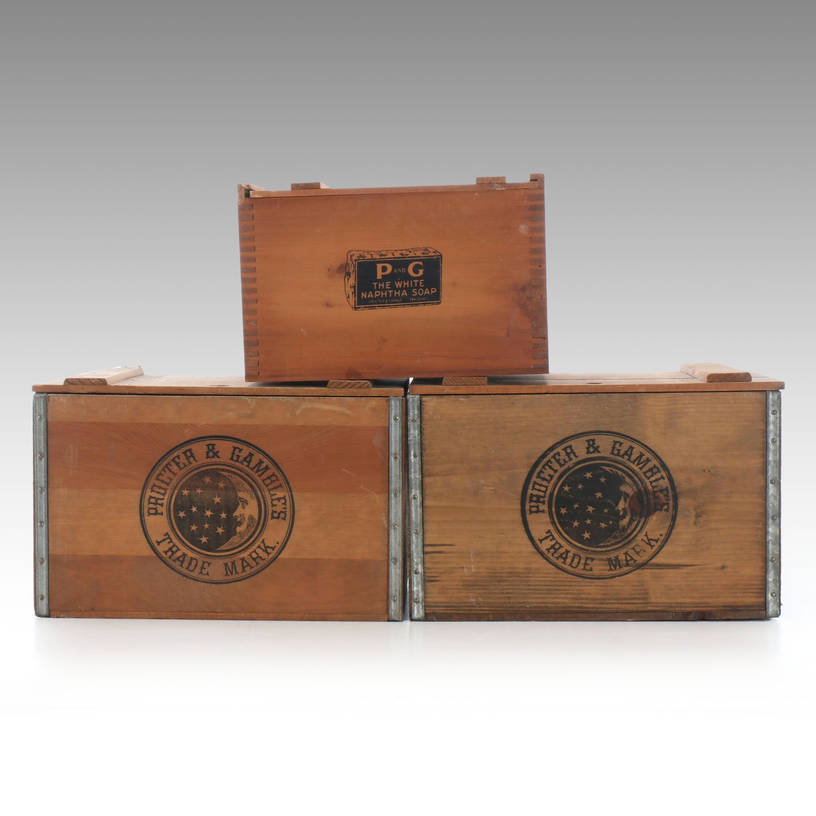 Ivory and Procter and Gamble Wooden Crates