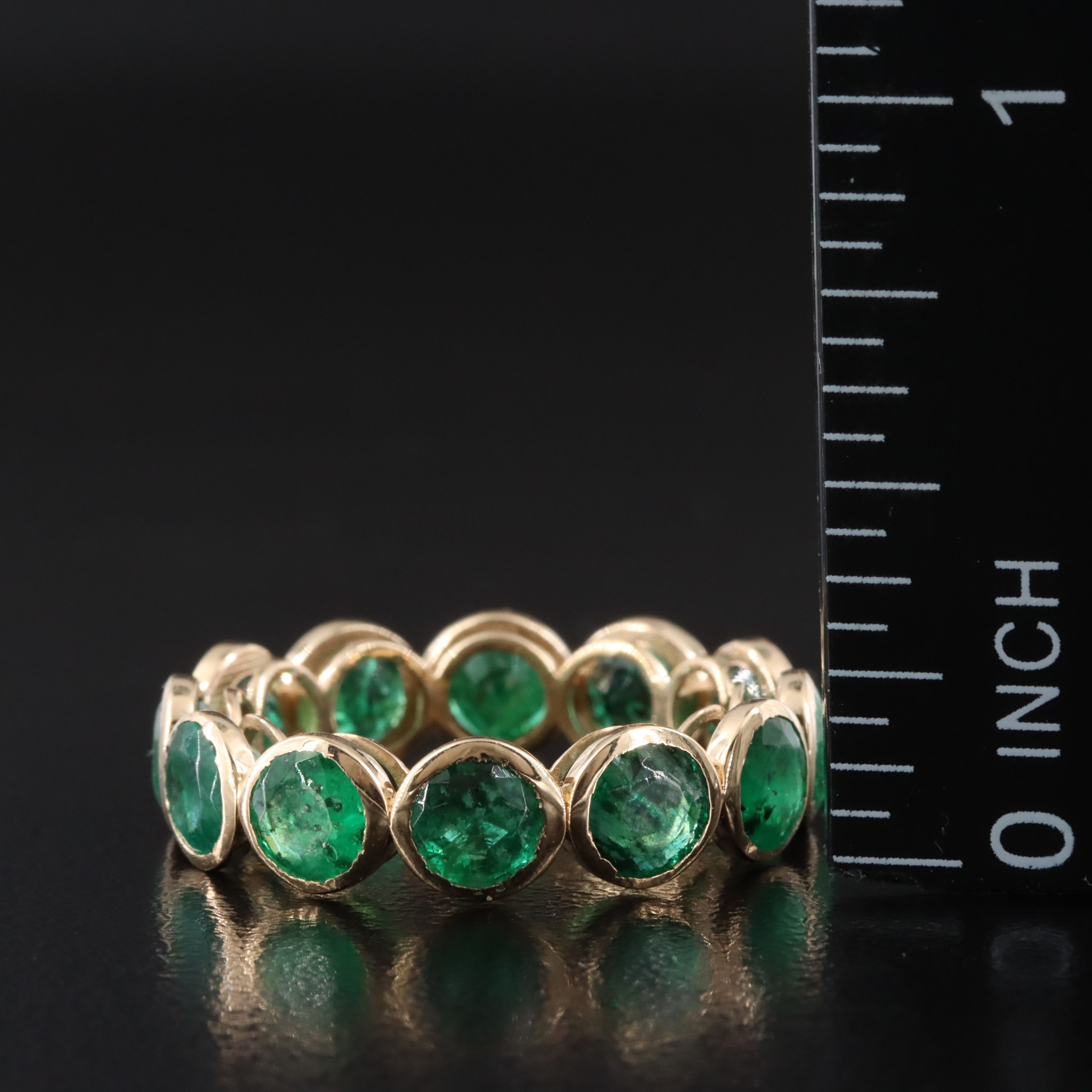 18K 5.41 CTW Emerald Eternity Band