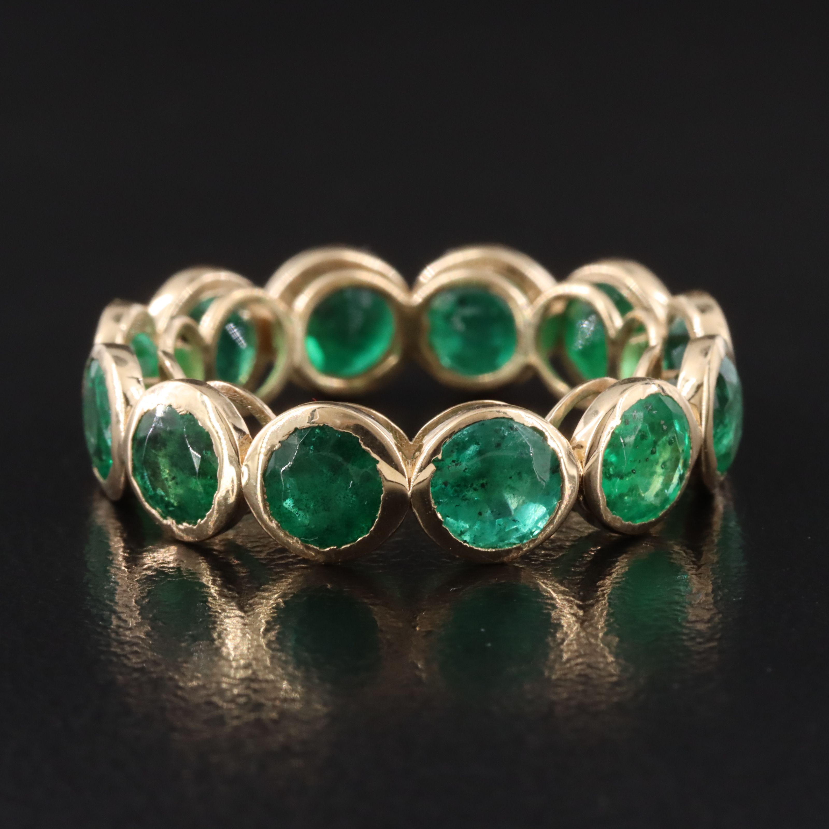 18K 5.41 CTW Emerald Eternity Band