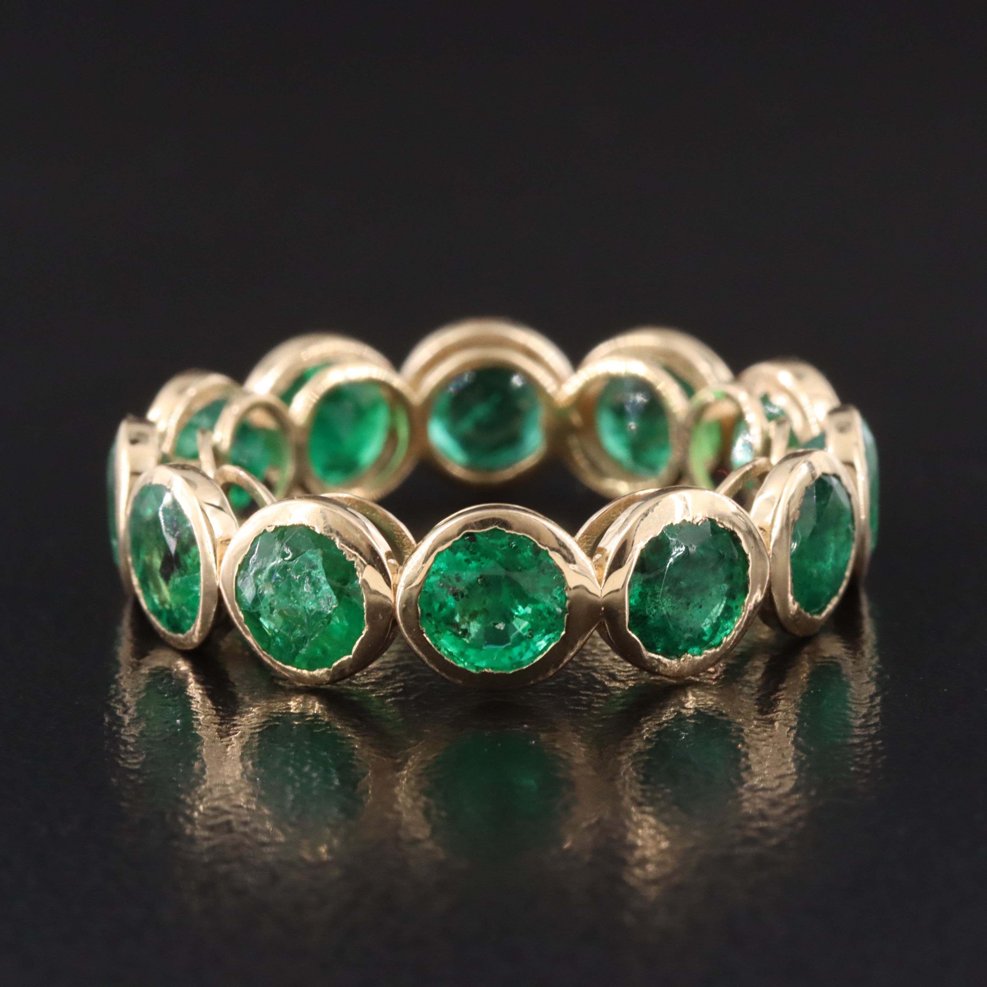 18K 5.41 CTW Emerald Eternity Band