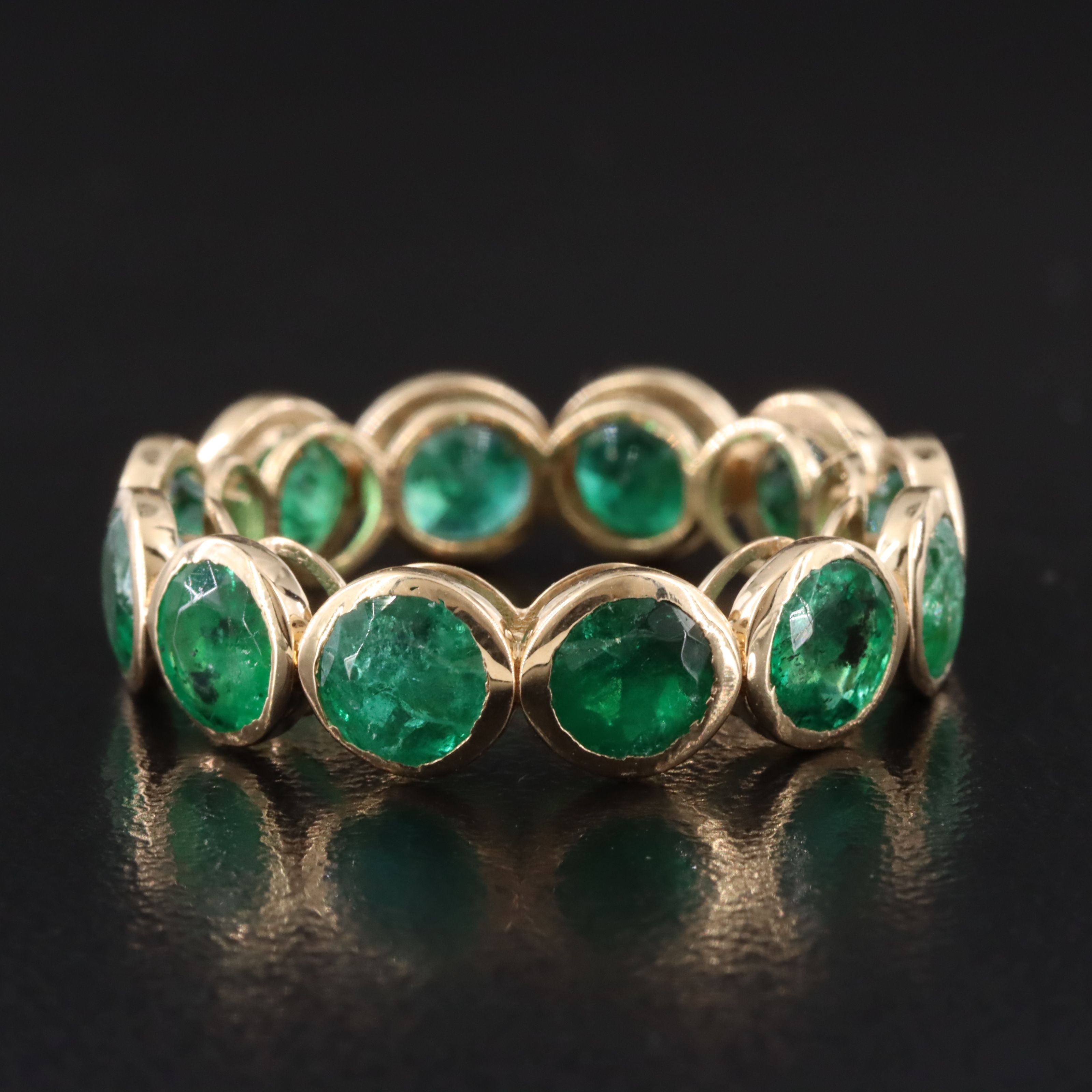 18K 5.41 CTW Emerald Eternity Band