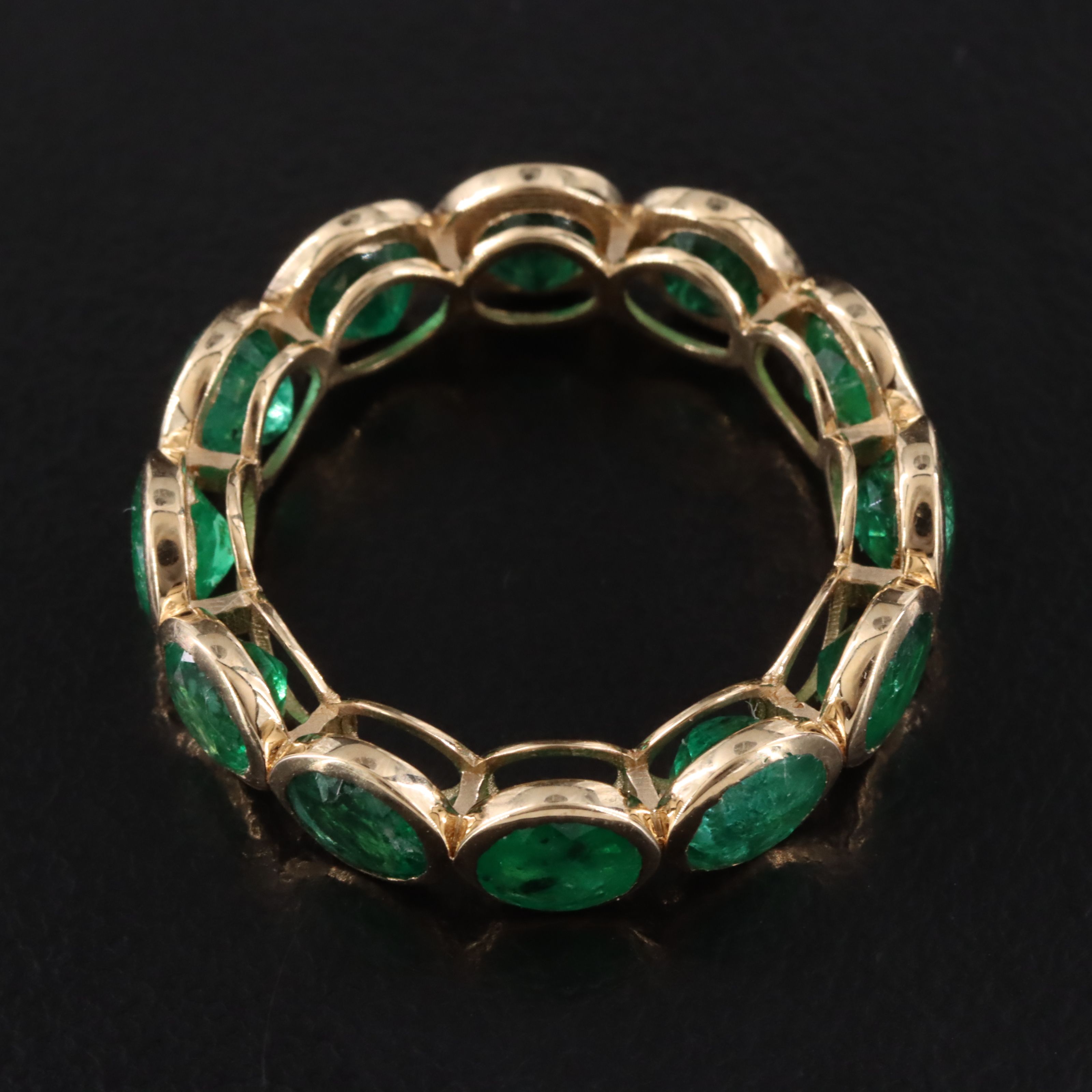 18K 5.41 CTW Emerald Eternity Band