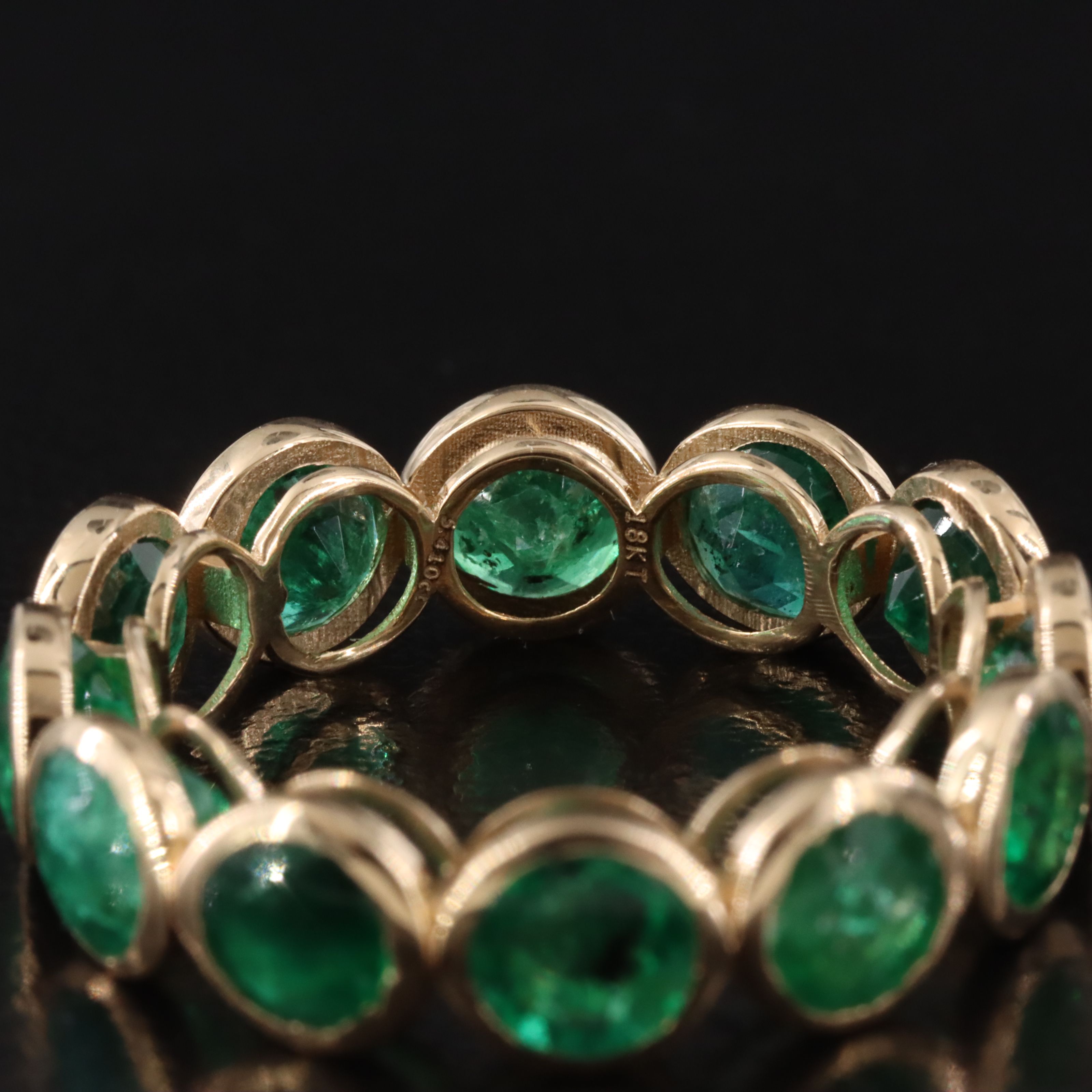 18K 5.41 CTW Emerald Eternity Band