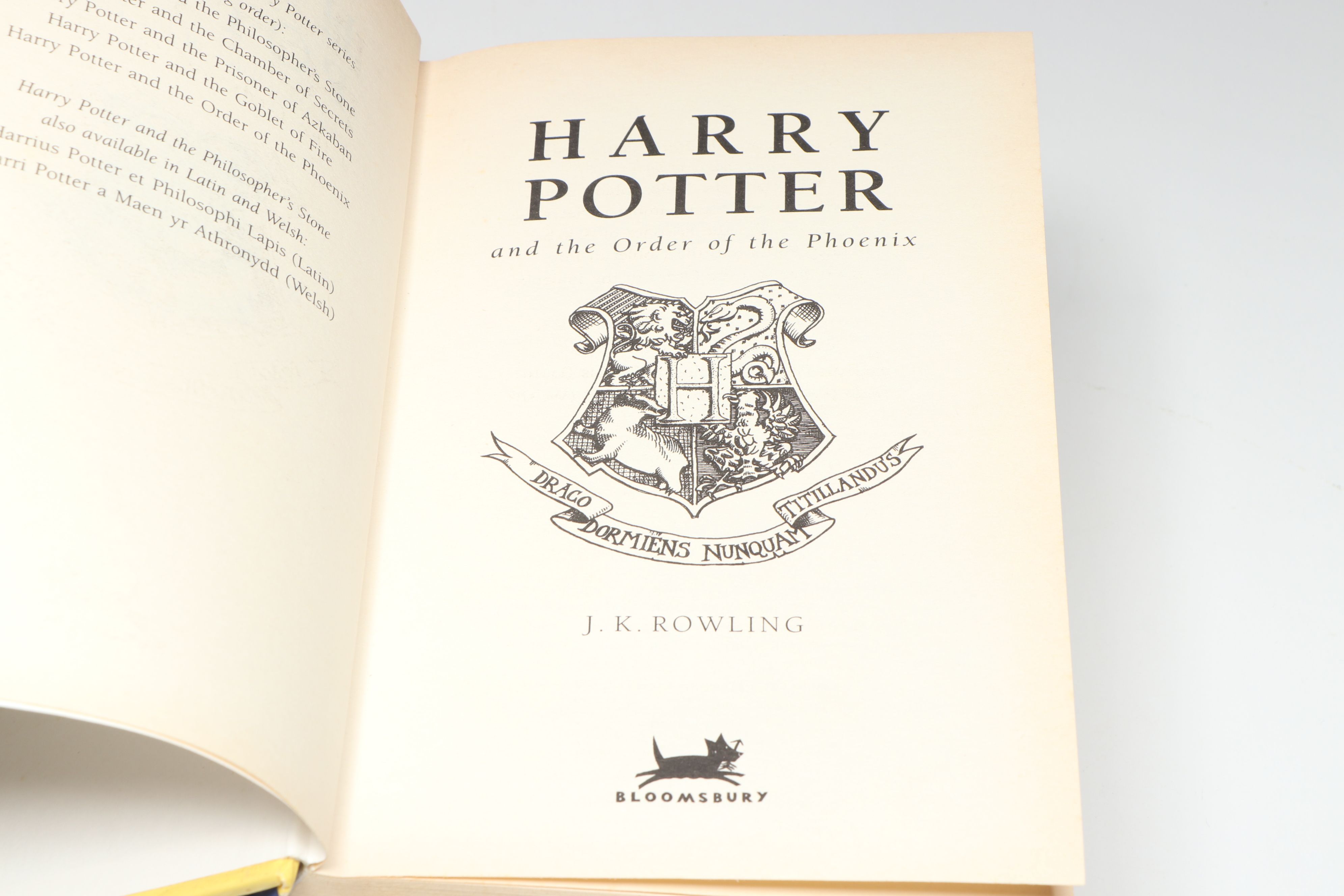 First UK Edition "Harry Potter" Partial Series by J. K. Rowling