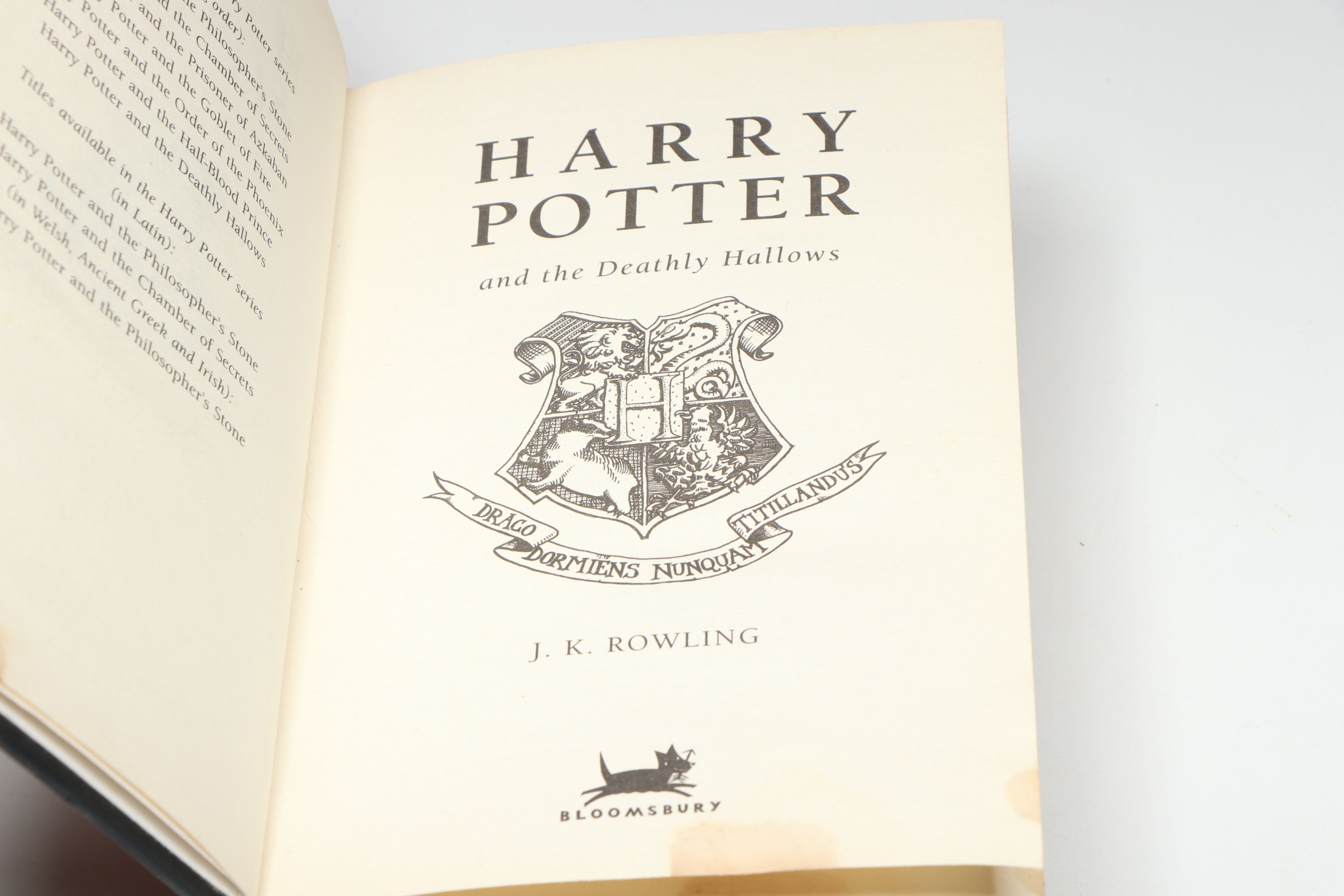 First UK Edition "Harry Potter" Partial Series by J. K. Rowling