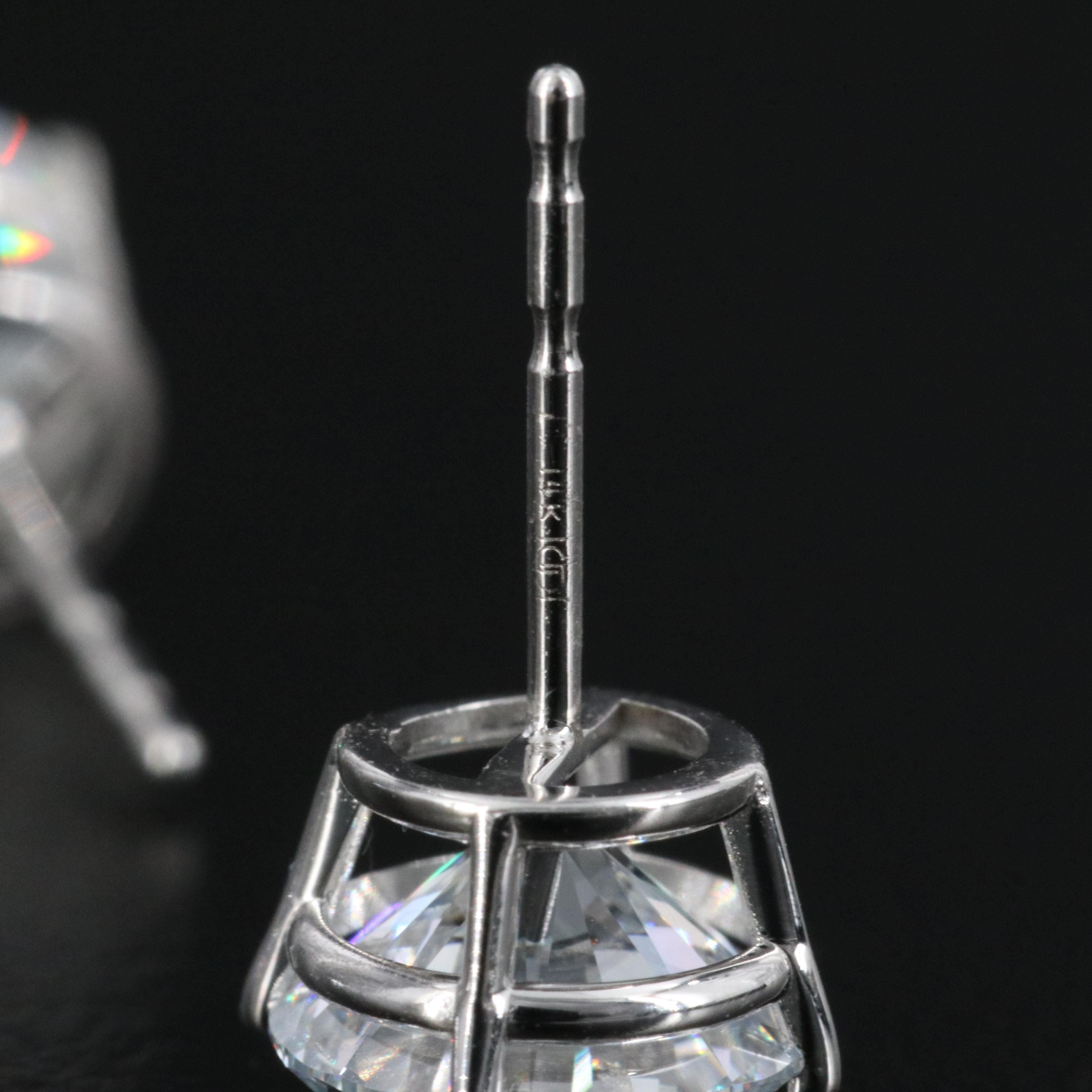 14K 2.94 CTW Lab Grown Diamond Solitaire Earrings