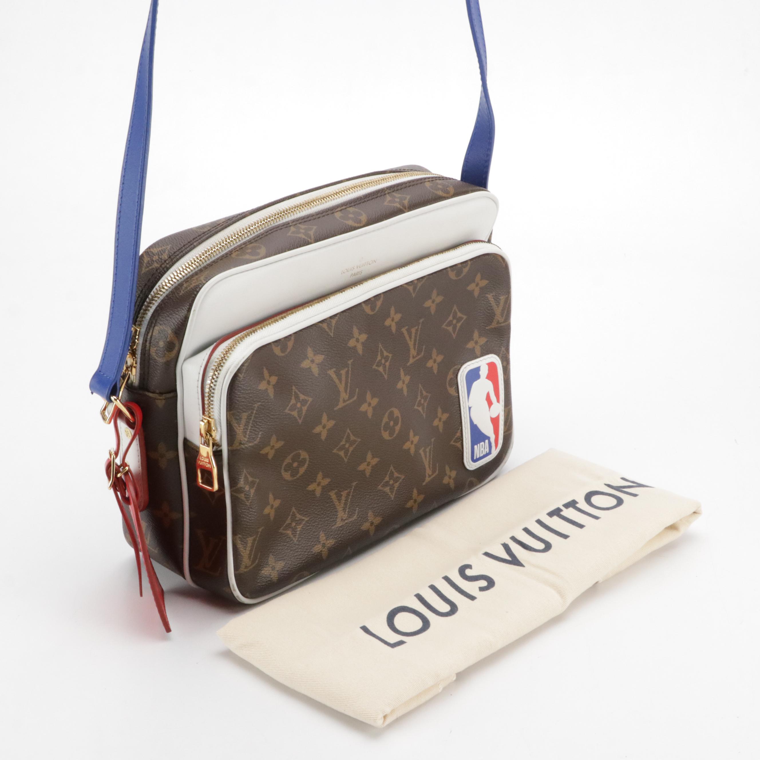 Louis Vuitton x NBA Monogram and Leather Nil Messenger Bag with Box