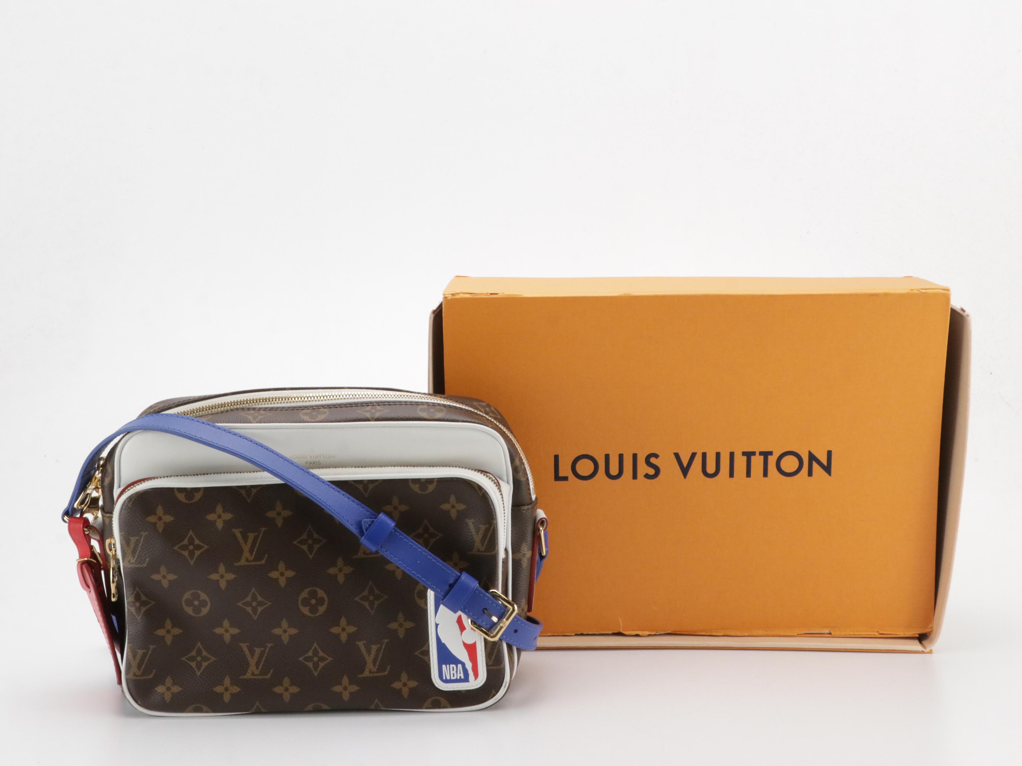 Louis Vuitton x NBA Monogram and Leather Nil Messenger Bag with Box