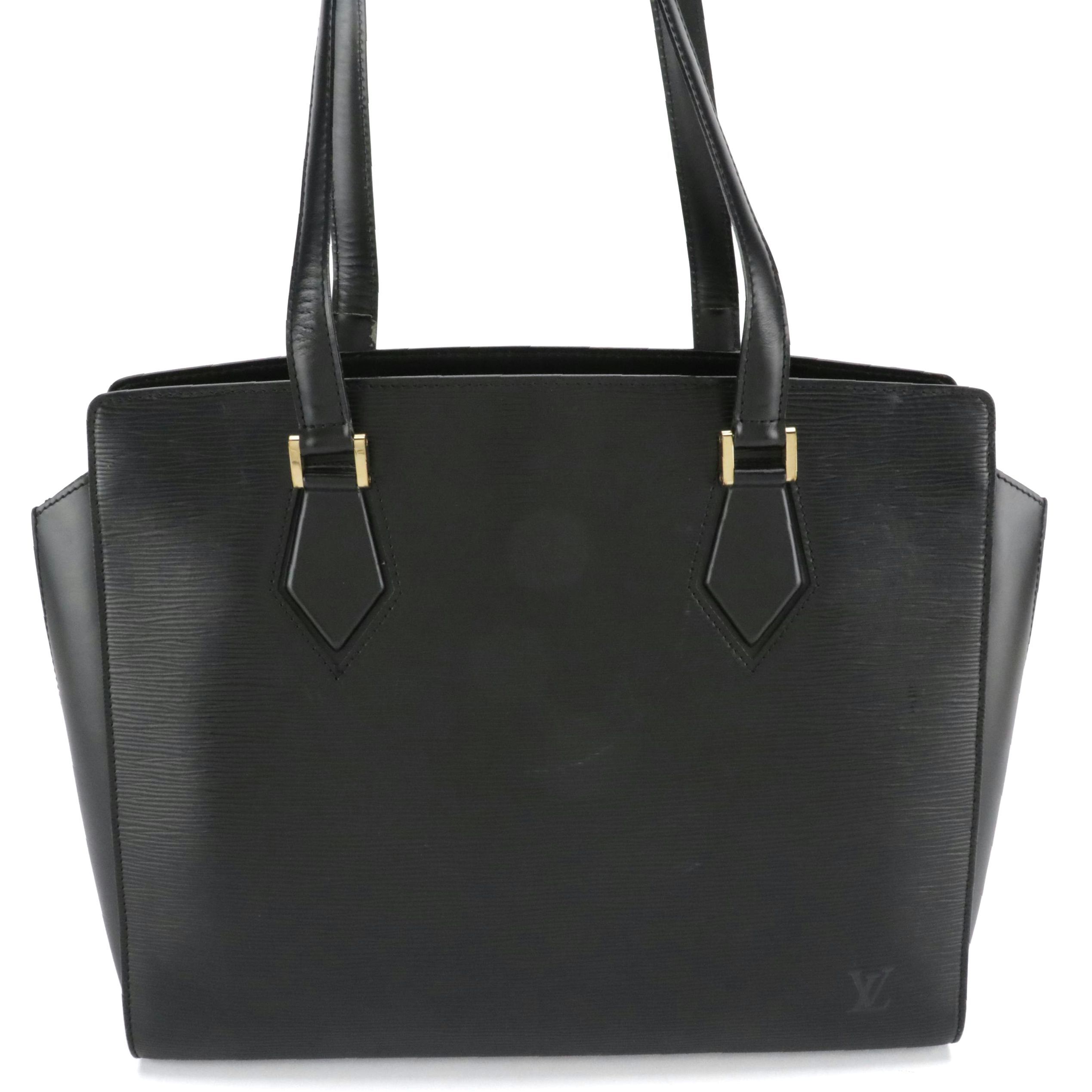 Louis Vuitton Duplex Tote in Black Epi and Smooth Leather