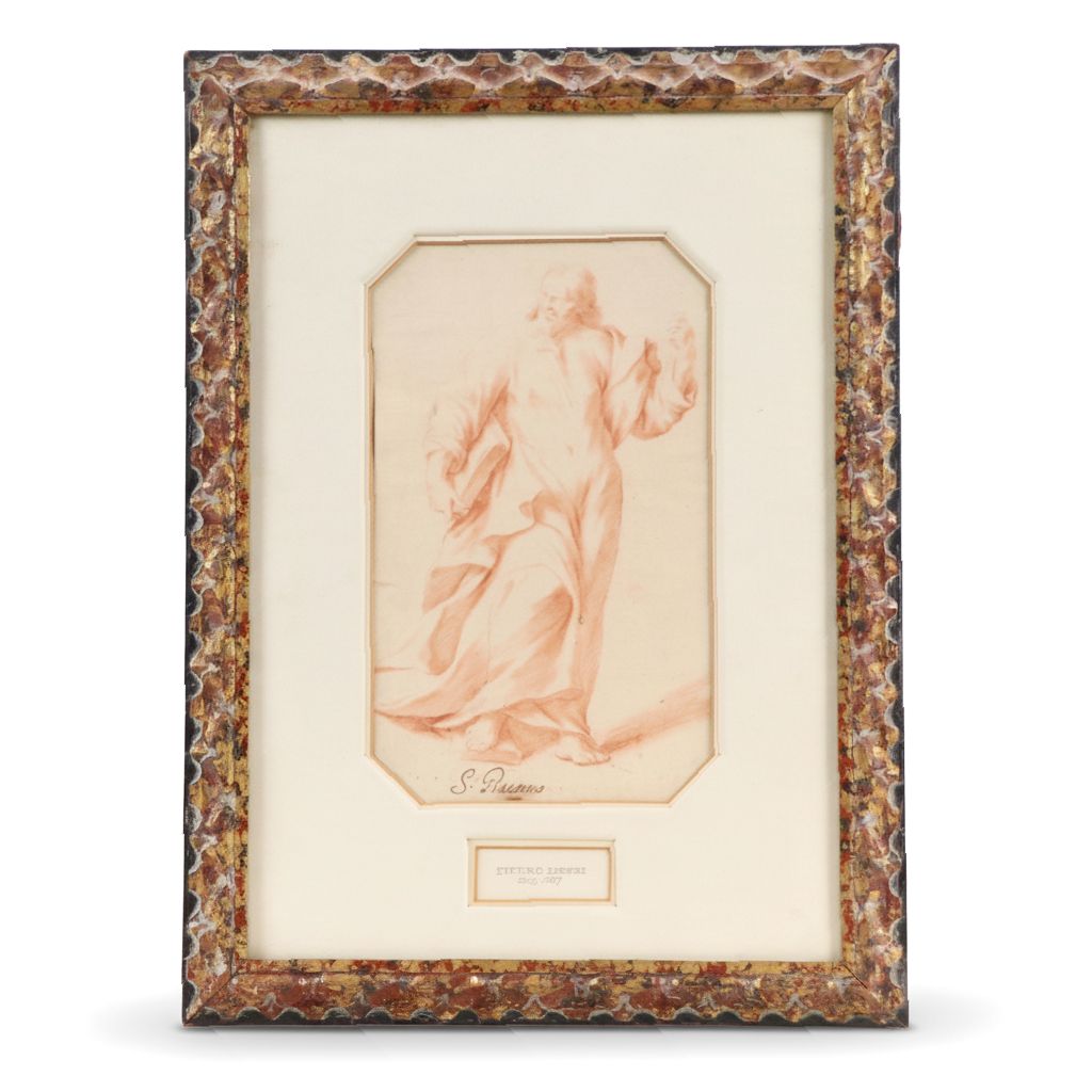 Attributed to Pietro Liberi Red Chalk Drawing "San Giacomo"