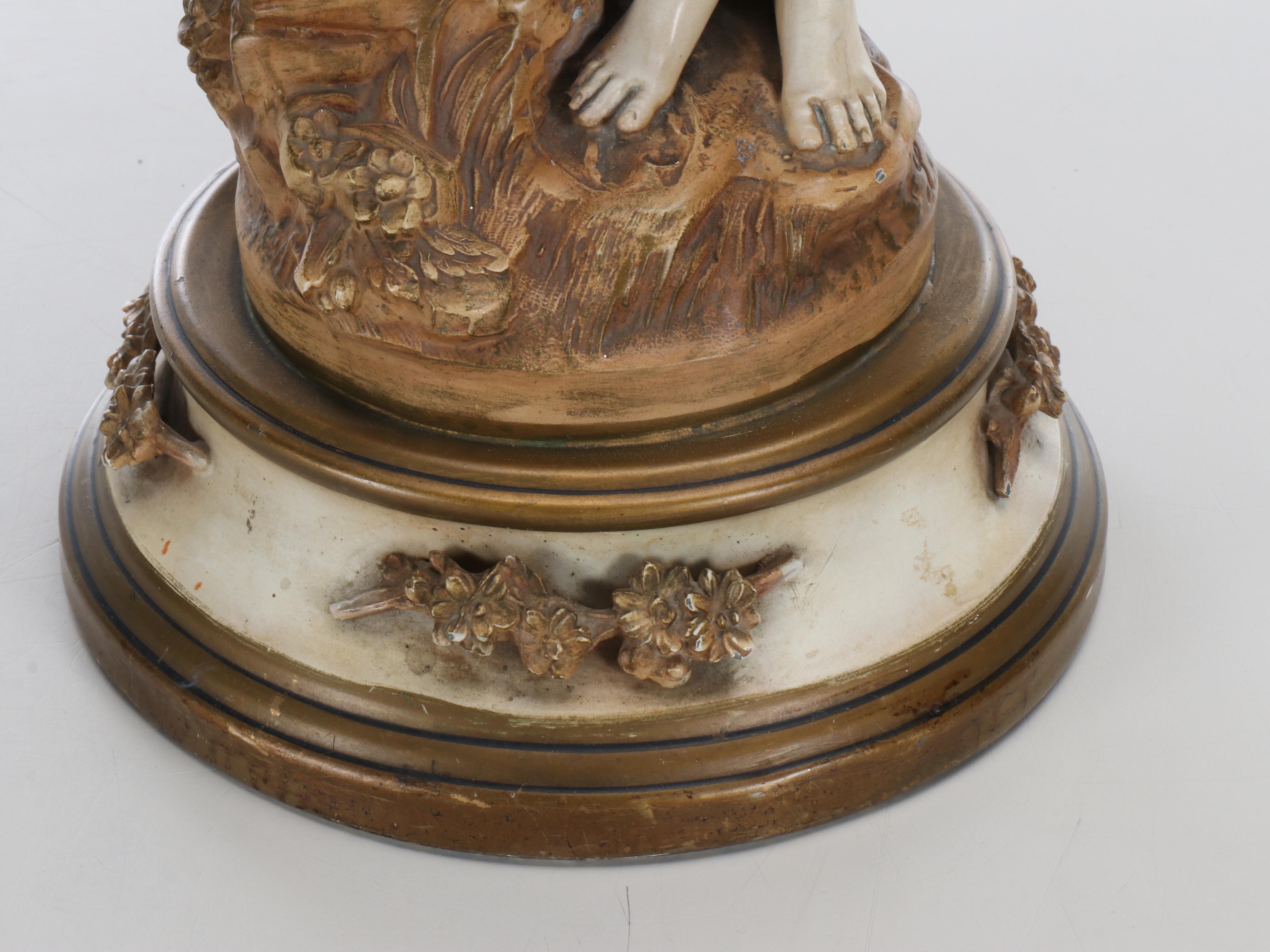 Art Nouveau Style Figural Table Lamp