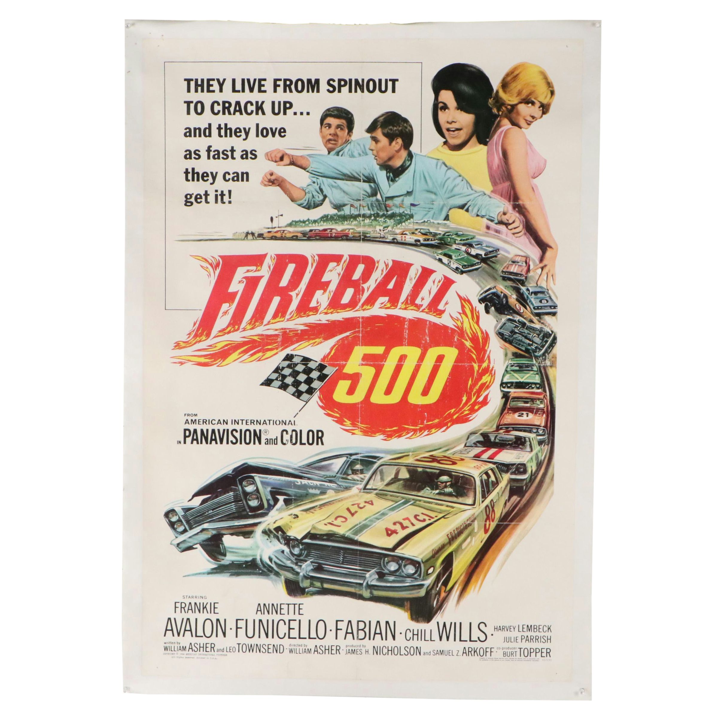 "Fireball 500" Offset Lithograph Movie Poster