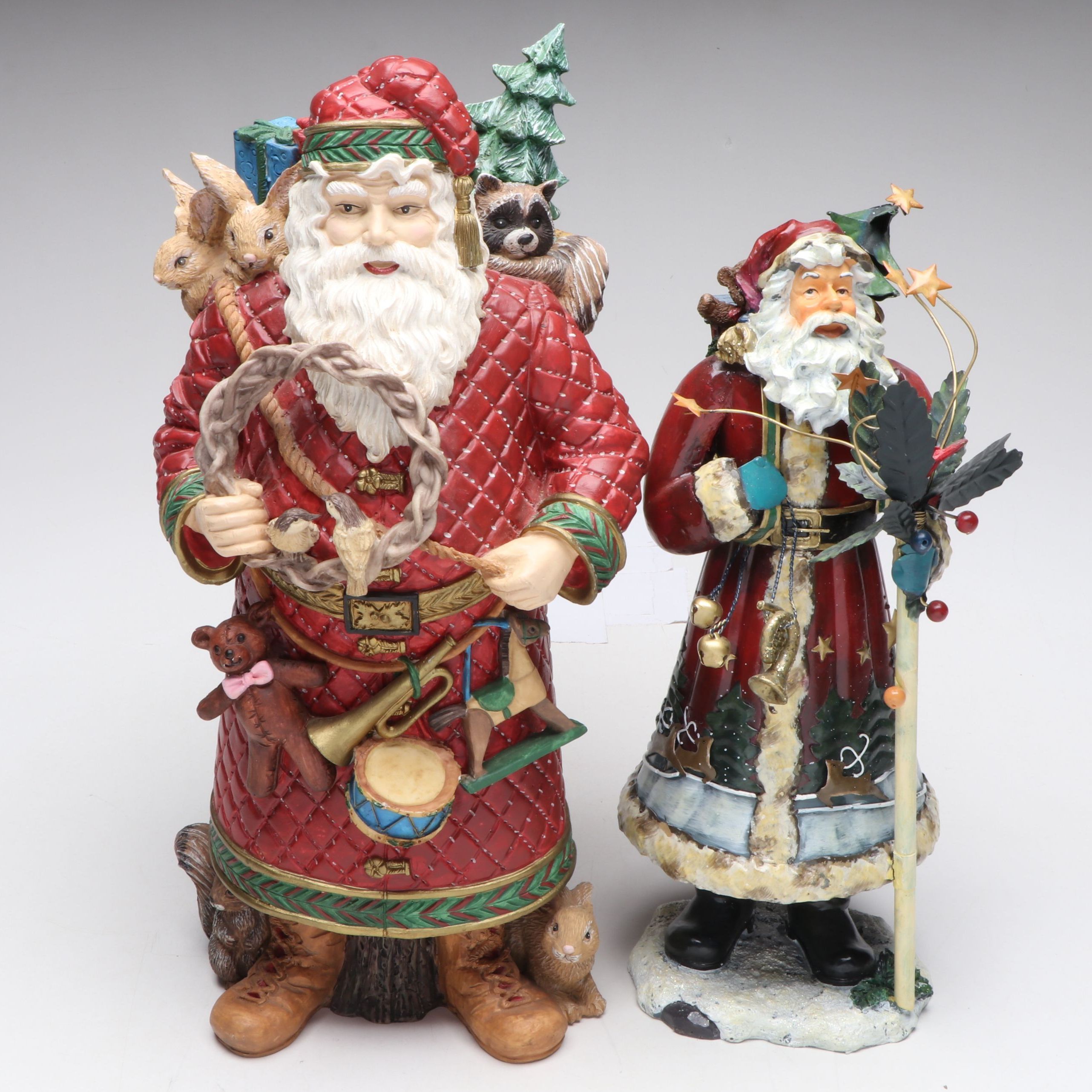 Standing Vintage Santa Christmas Figures
