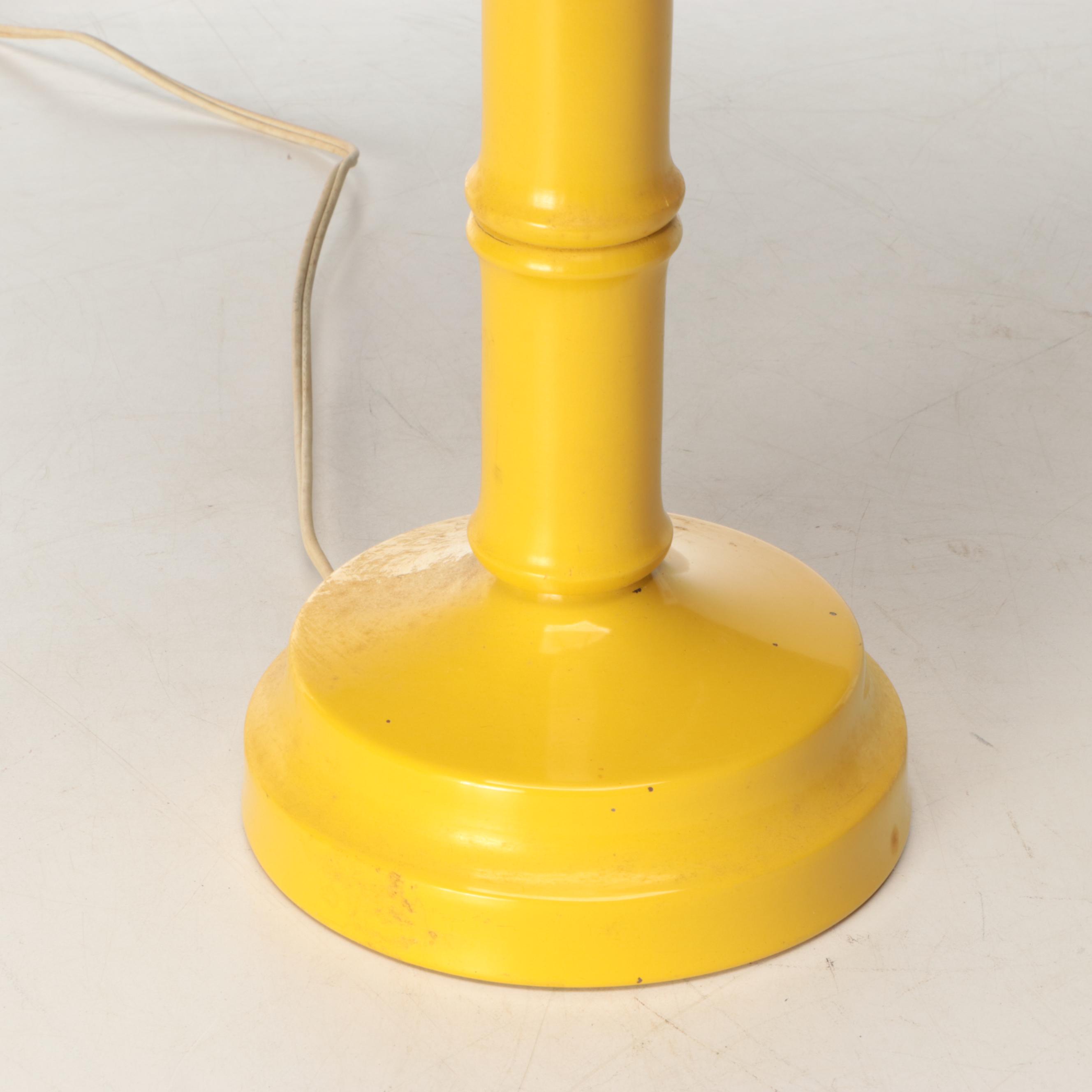 Mid Century Modern Yellow Table Lamp