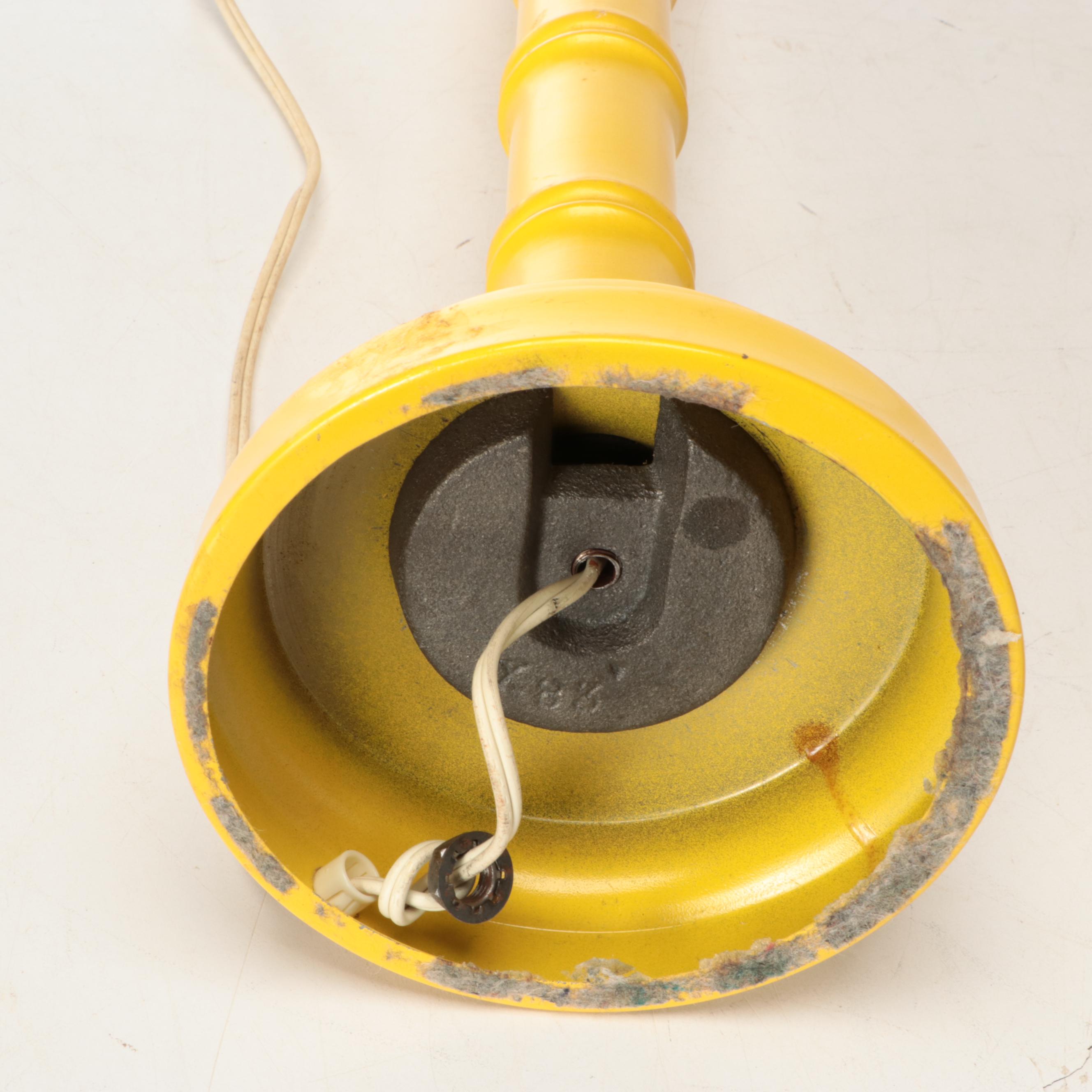 Mid Century Modern Yellow Table Lamp