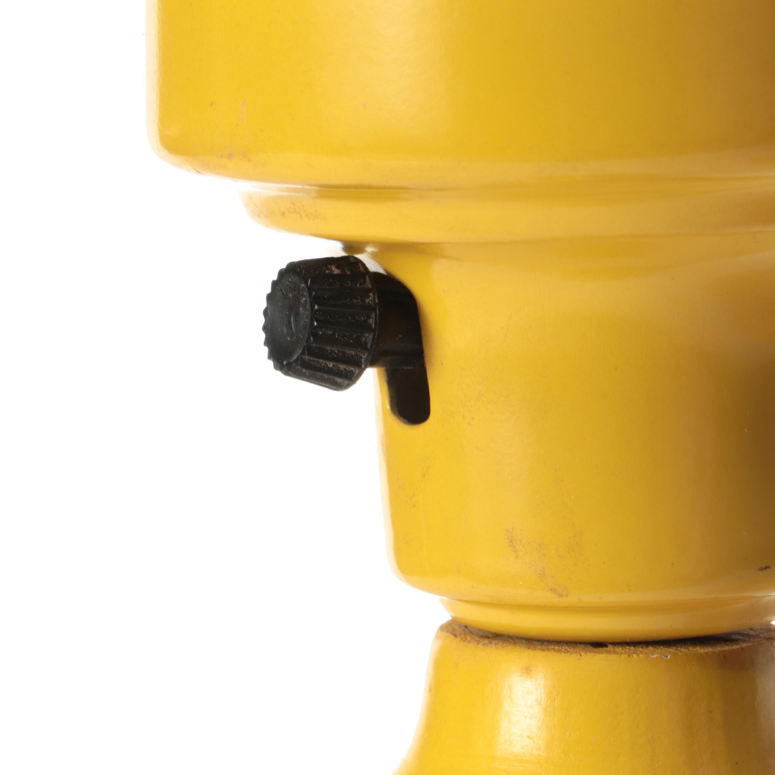 Mid Century Modern Yellow Table Lamp